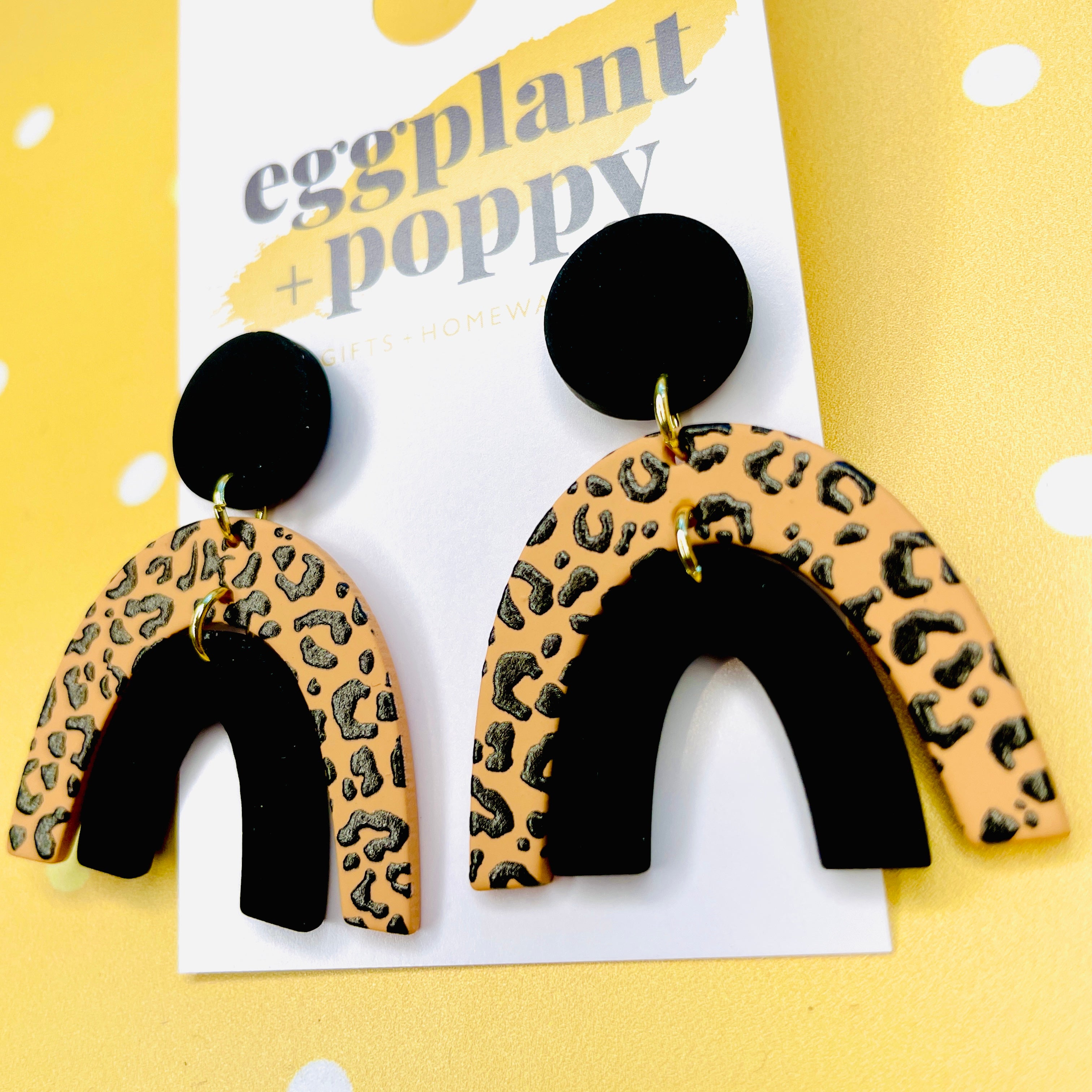 Leopard Rainbow Earrings