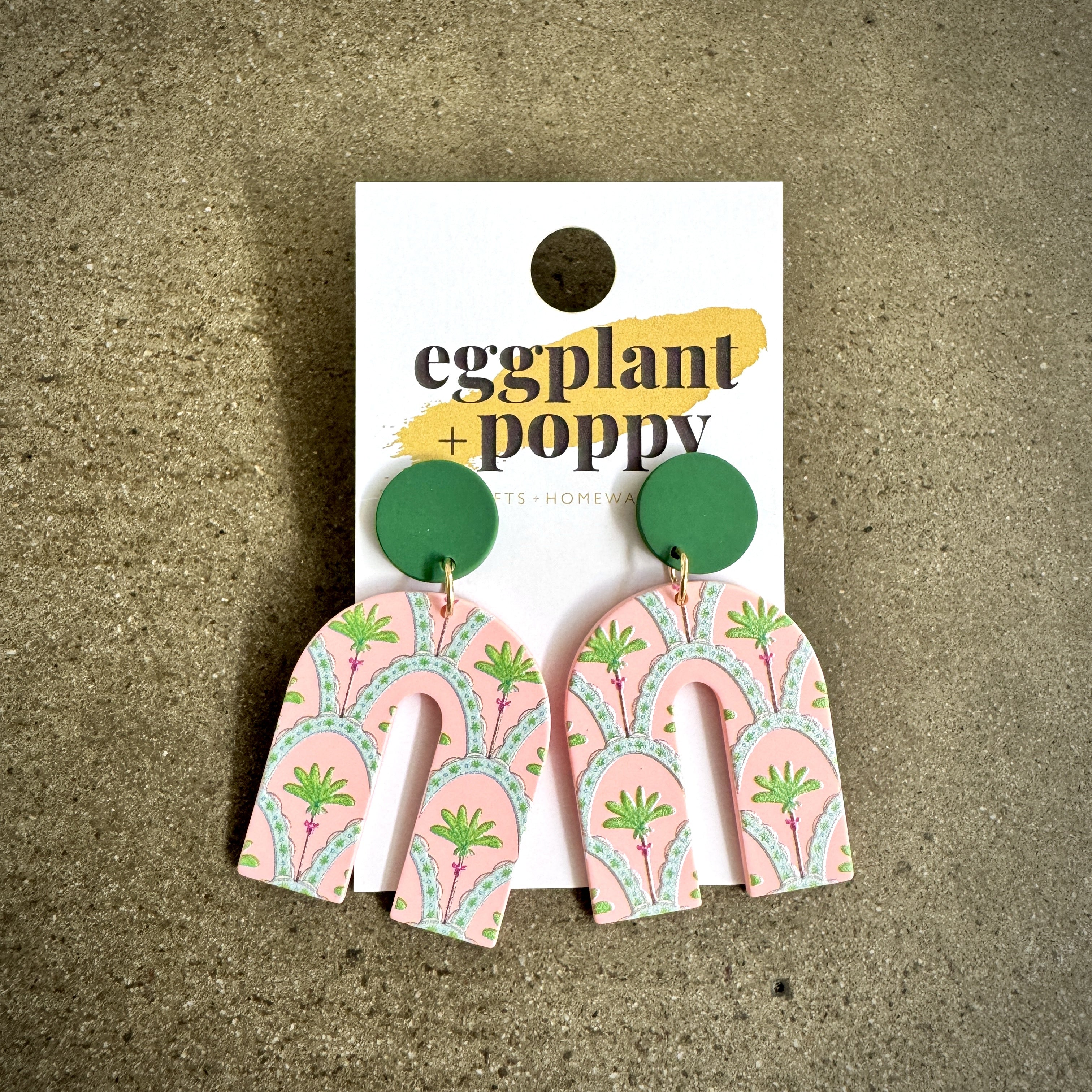 Art Deco Palm Tree Earrings
