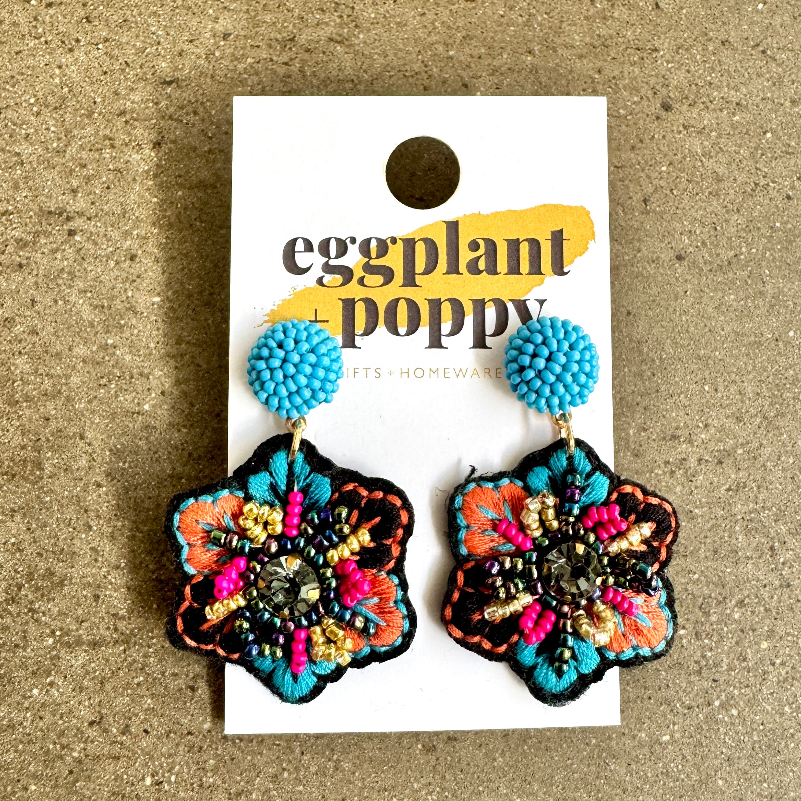 Beaded Flower Earrings