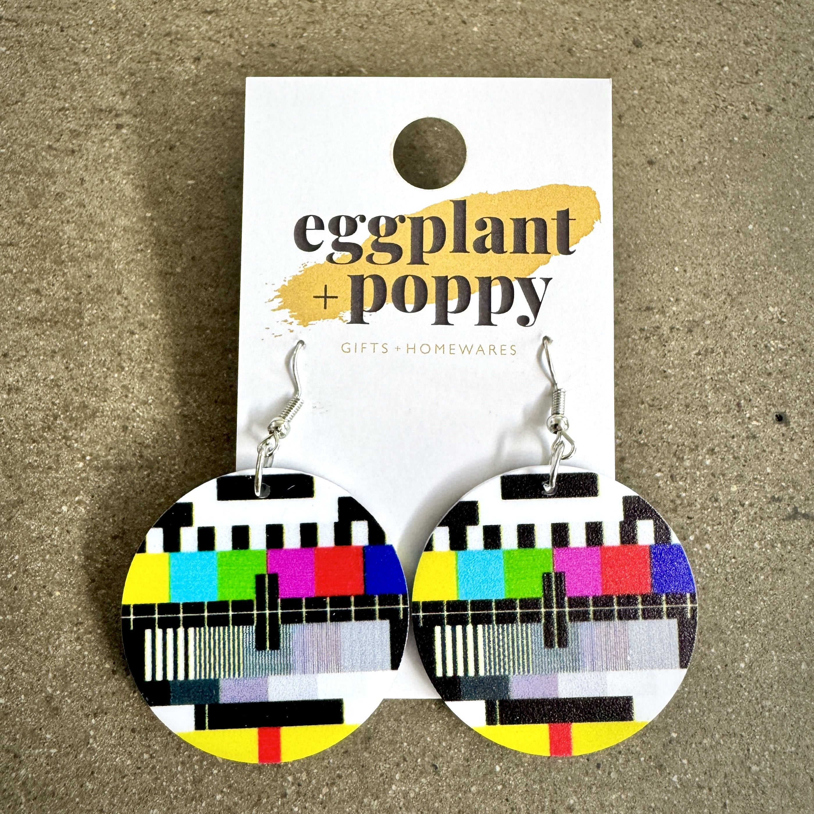 TV Test Pattern Earrings