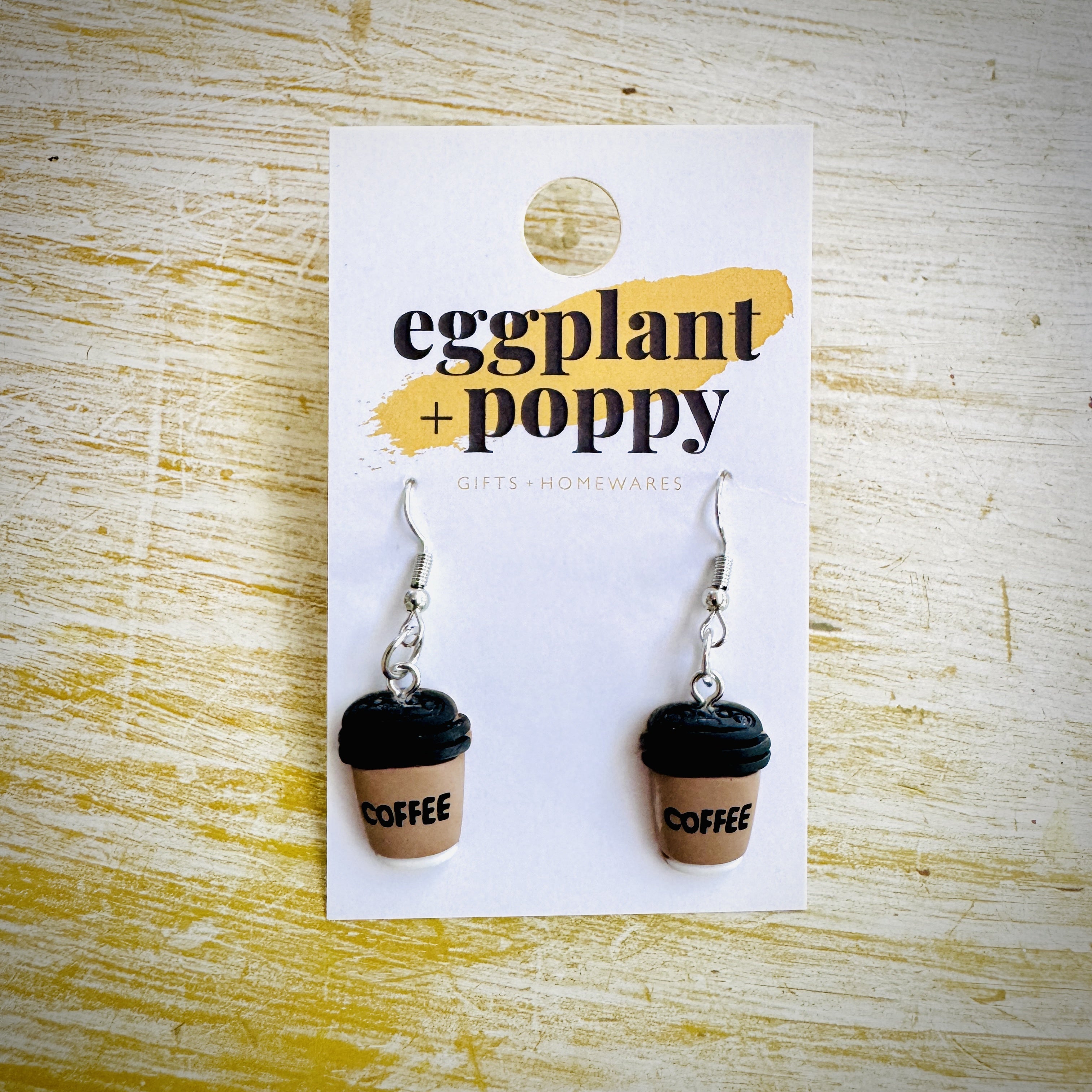 Clay Coffee Cup Earrings