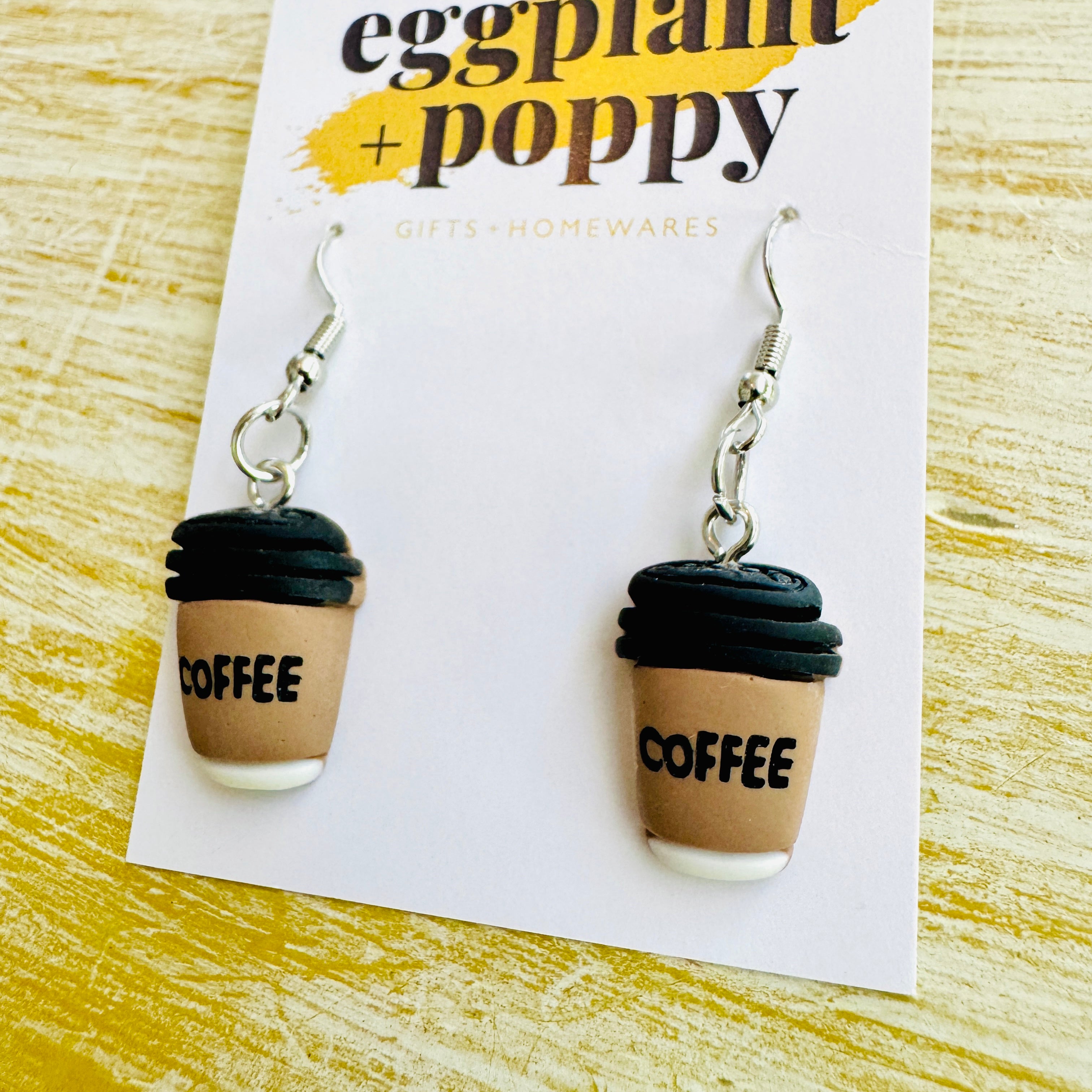 Clay Coffee Cup Earrings