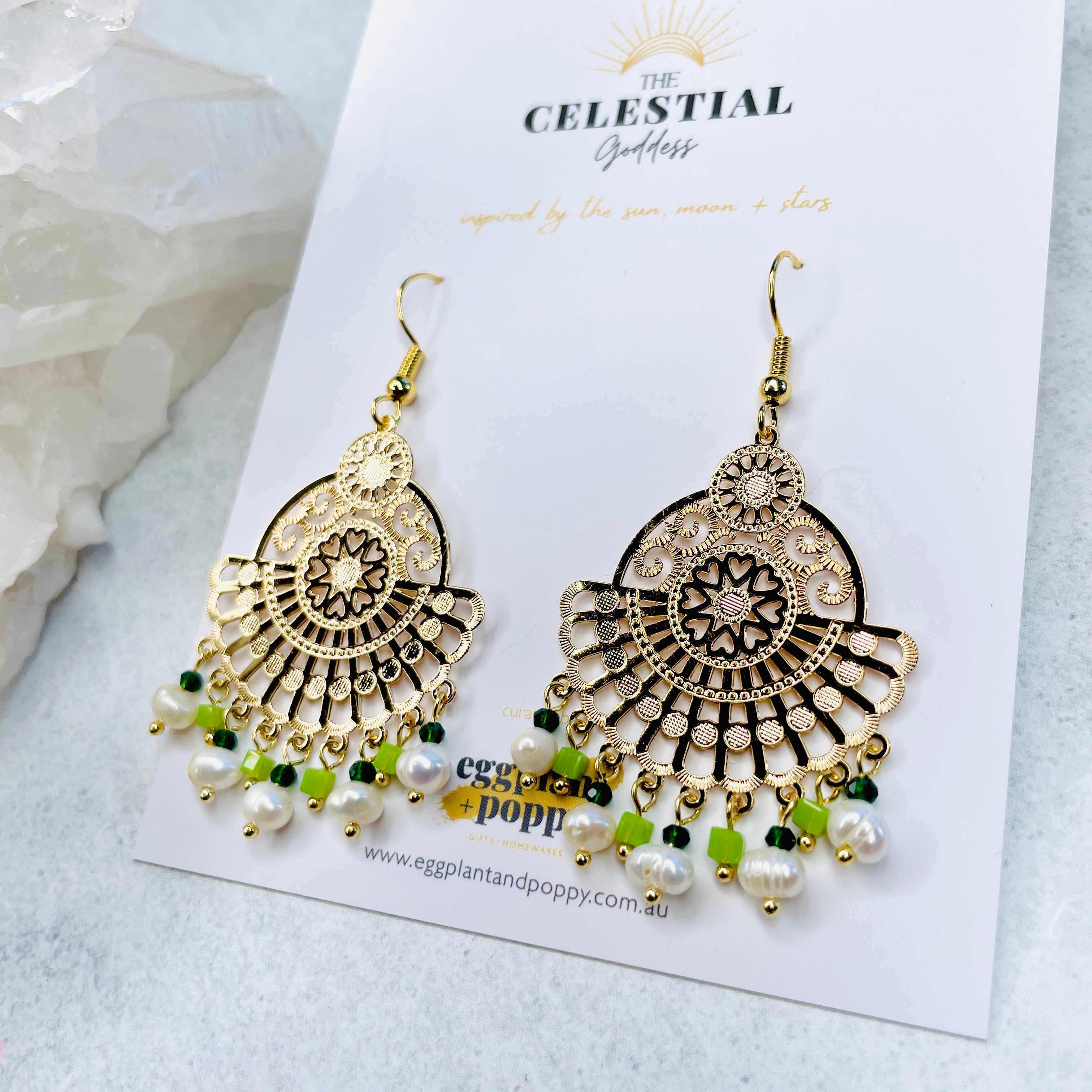 Beaded Filigree Earrings