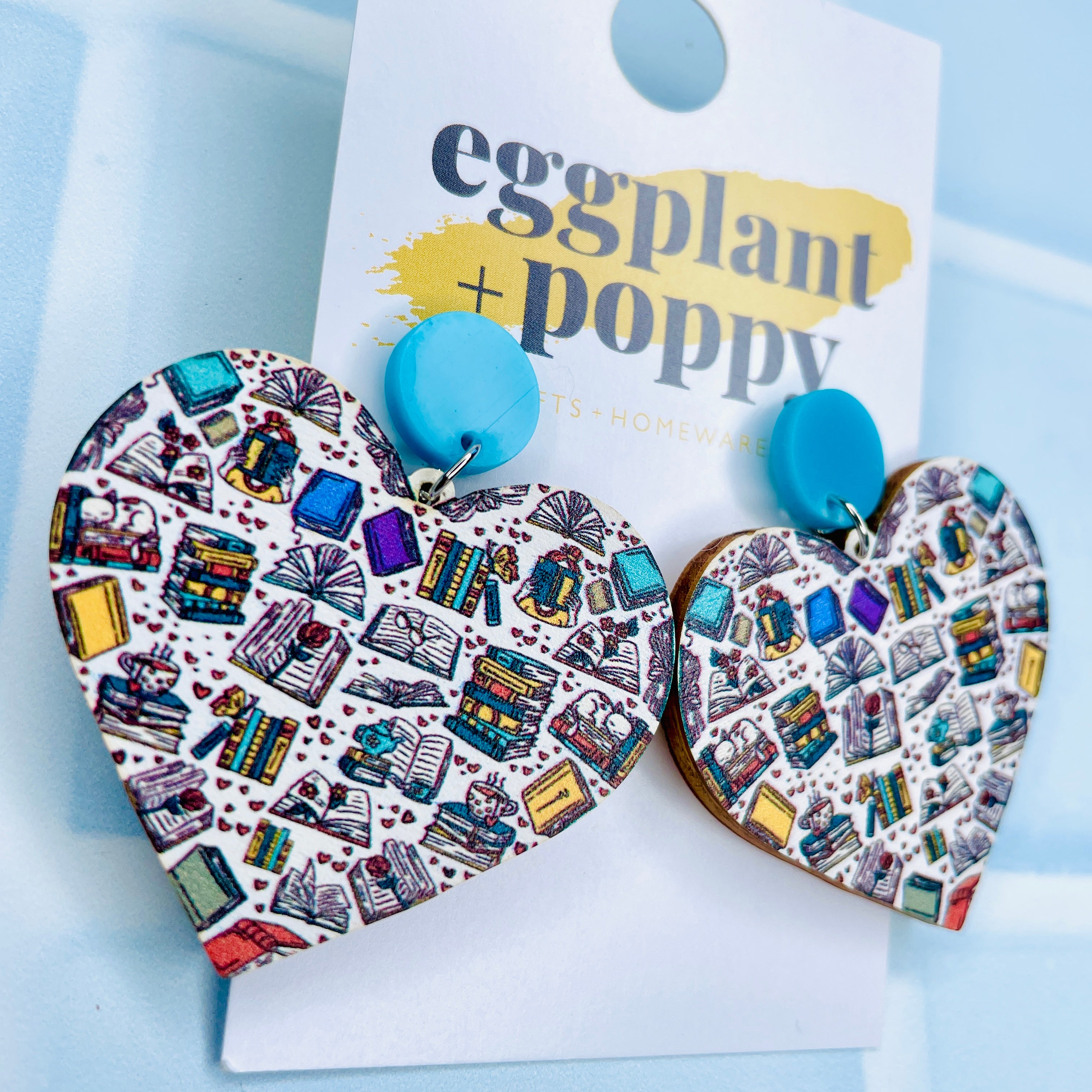 I Love Books Earrings