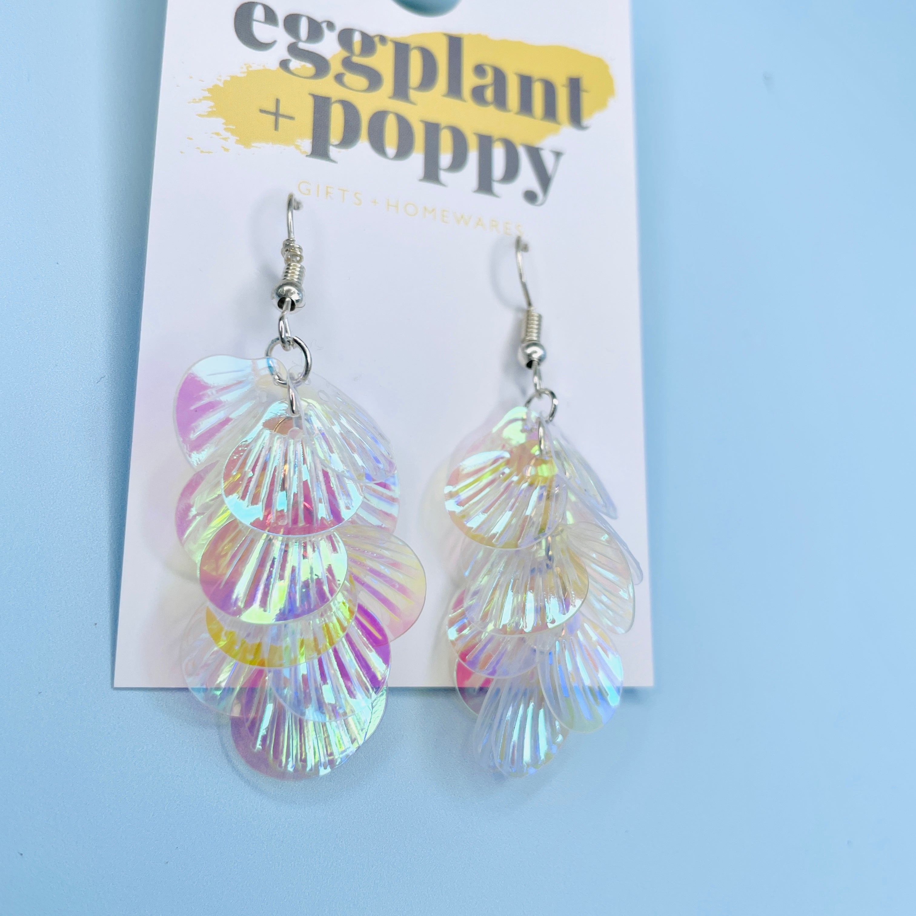 Holographic Shell Earrings
