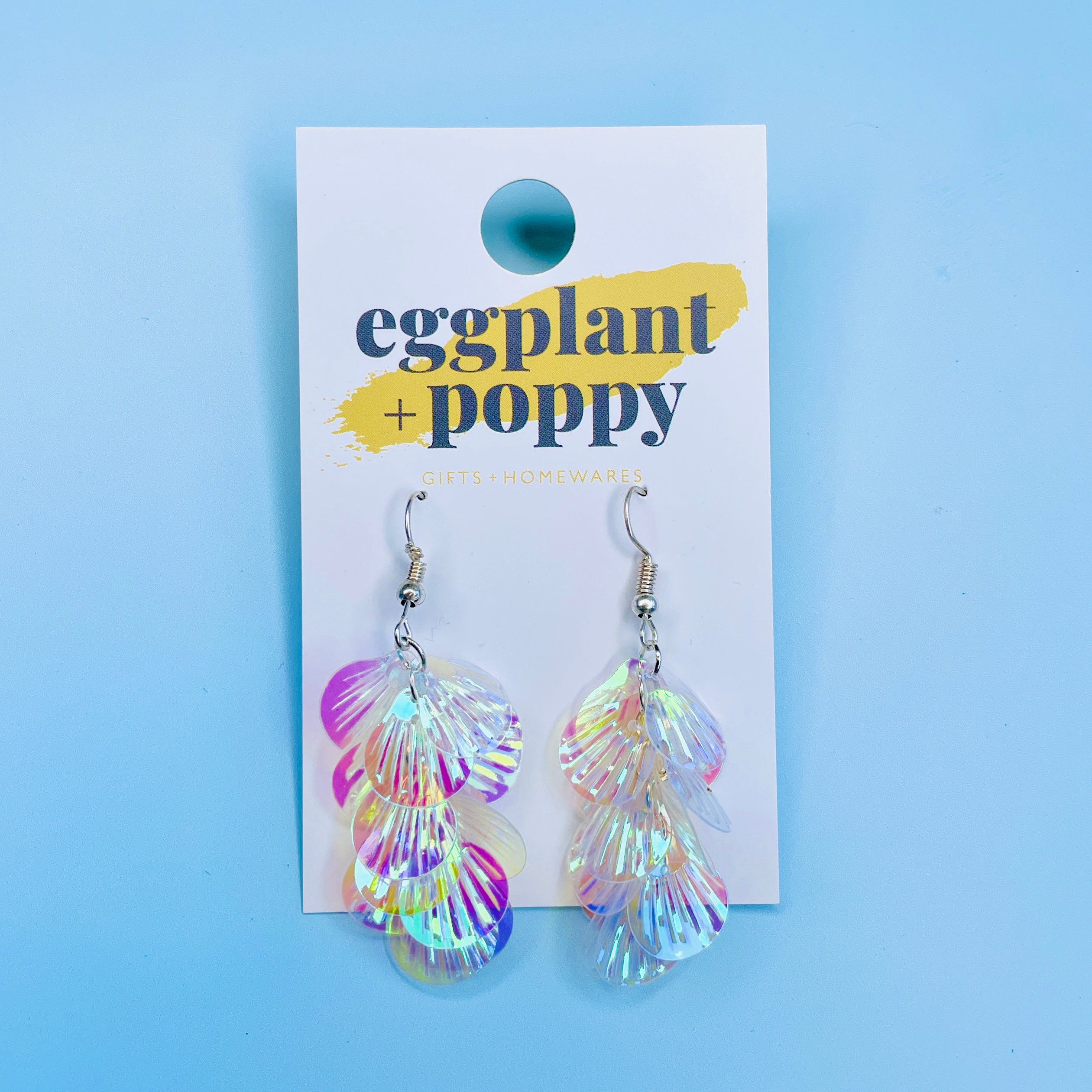 Holographic Shell Earrings