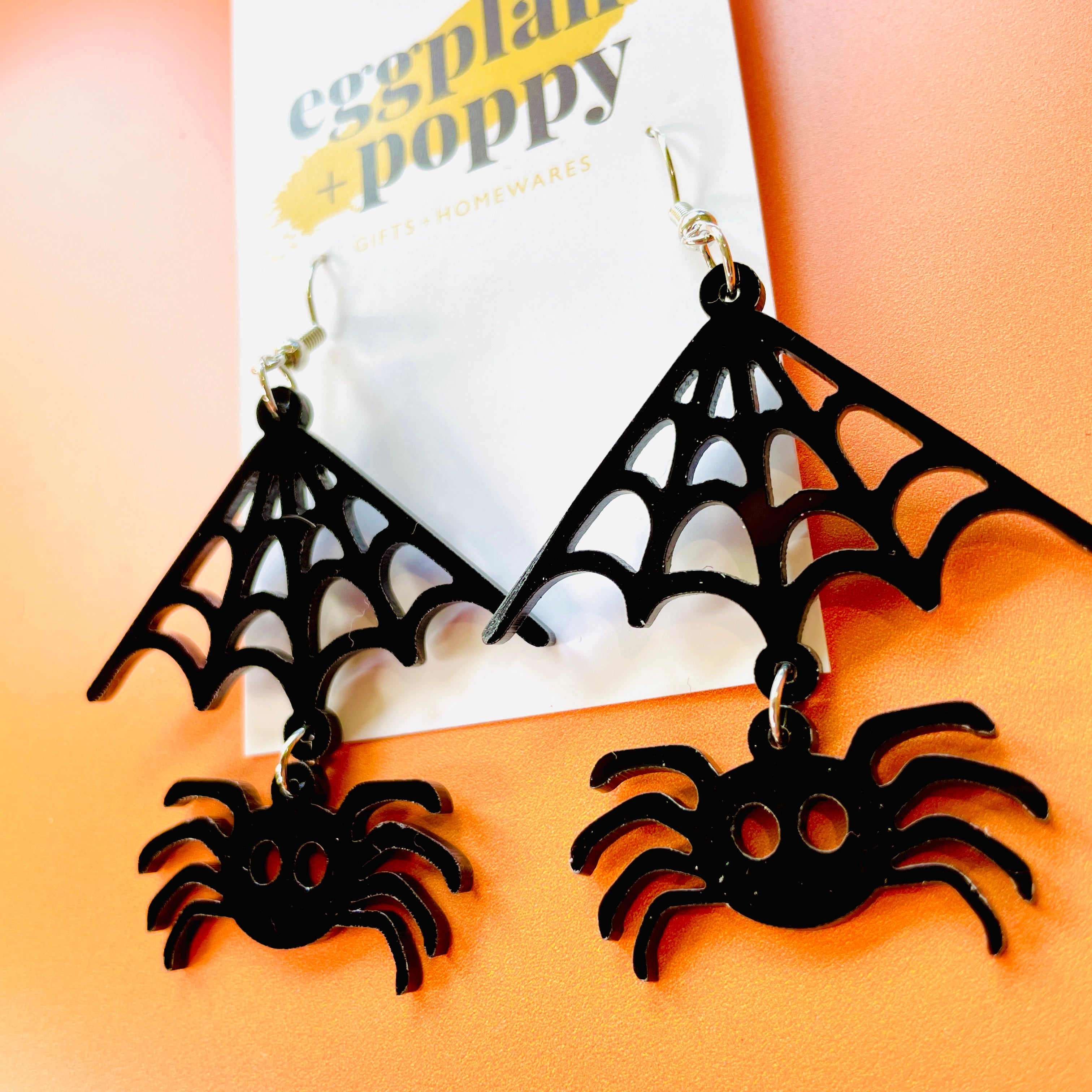 Spider & Web Earrings