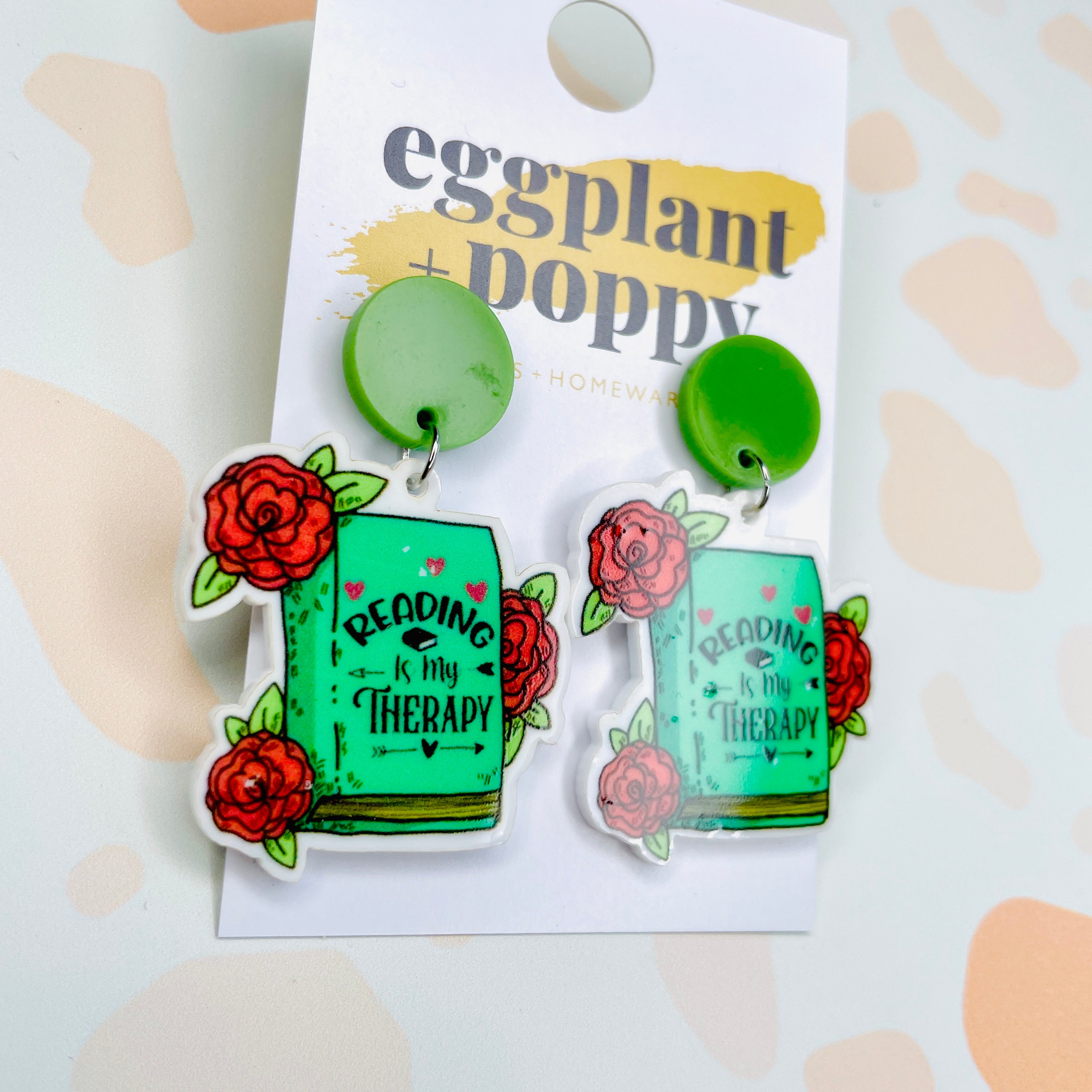 Reading Is My Therapy Earrings