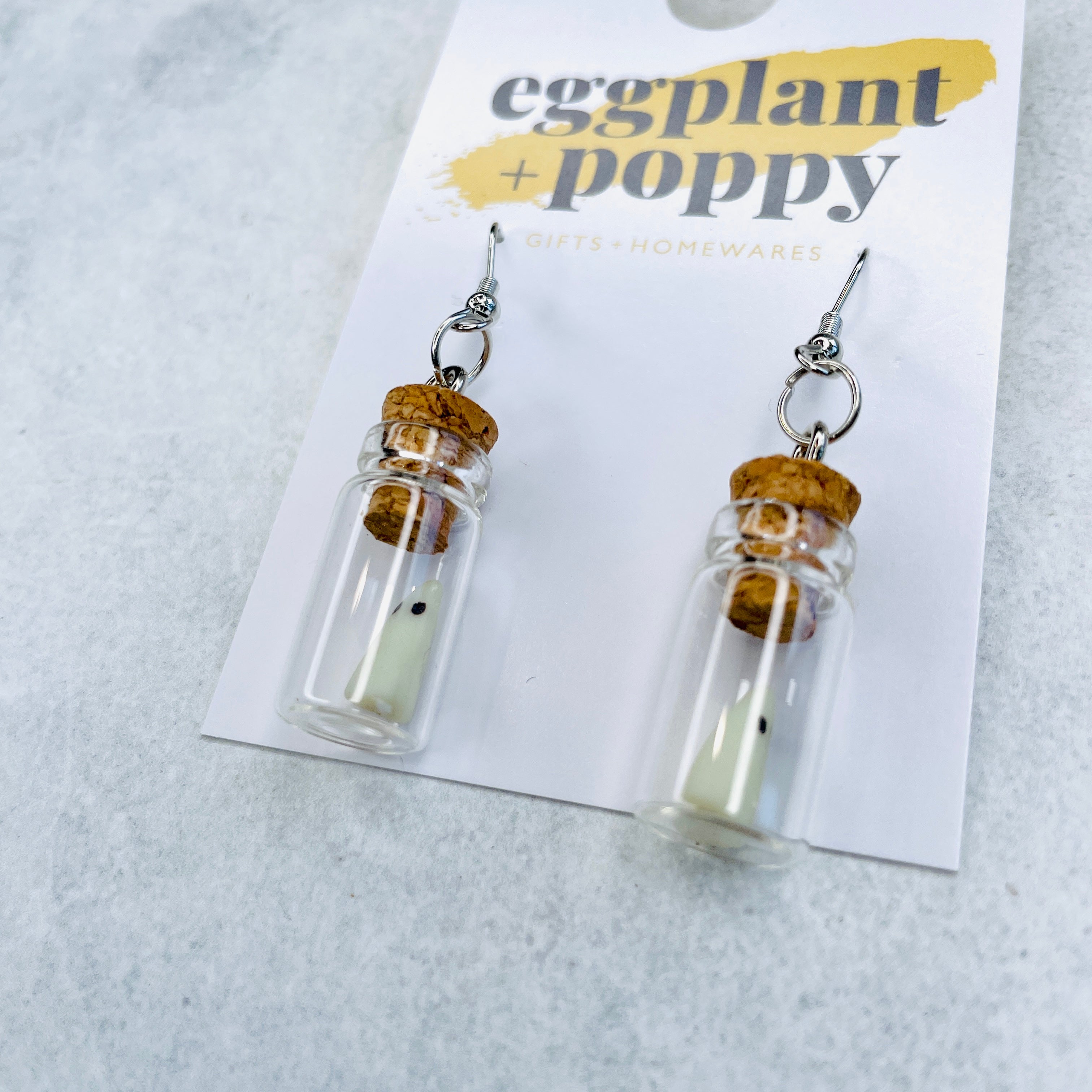 Glow In The Dark Ghost Earrings