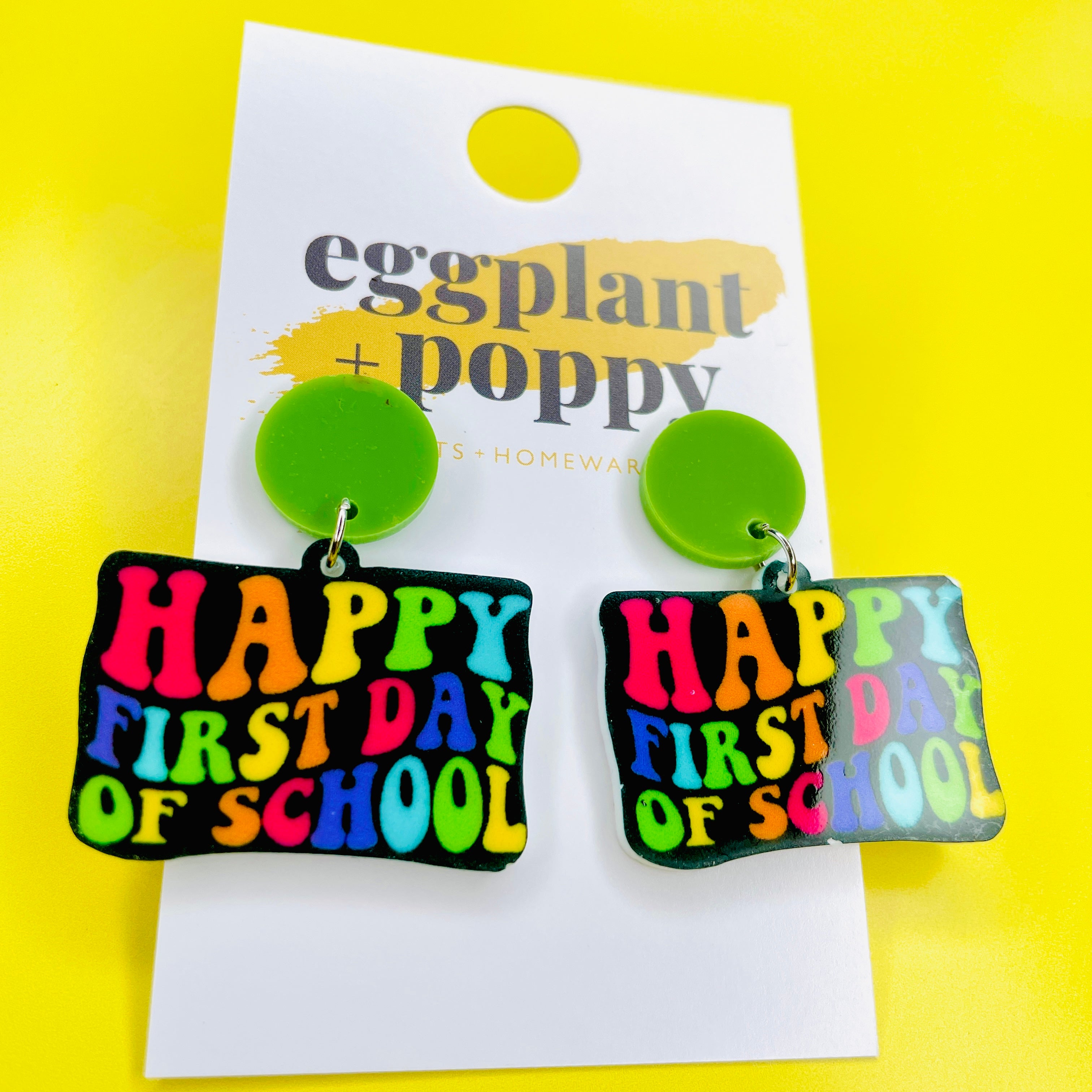 Happy First Day Of School Earrings