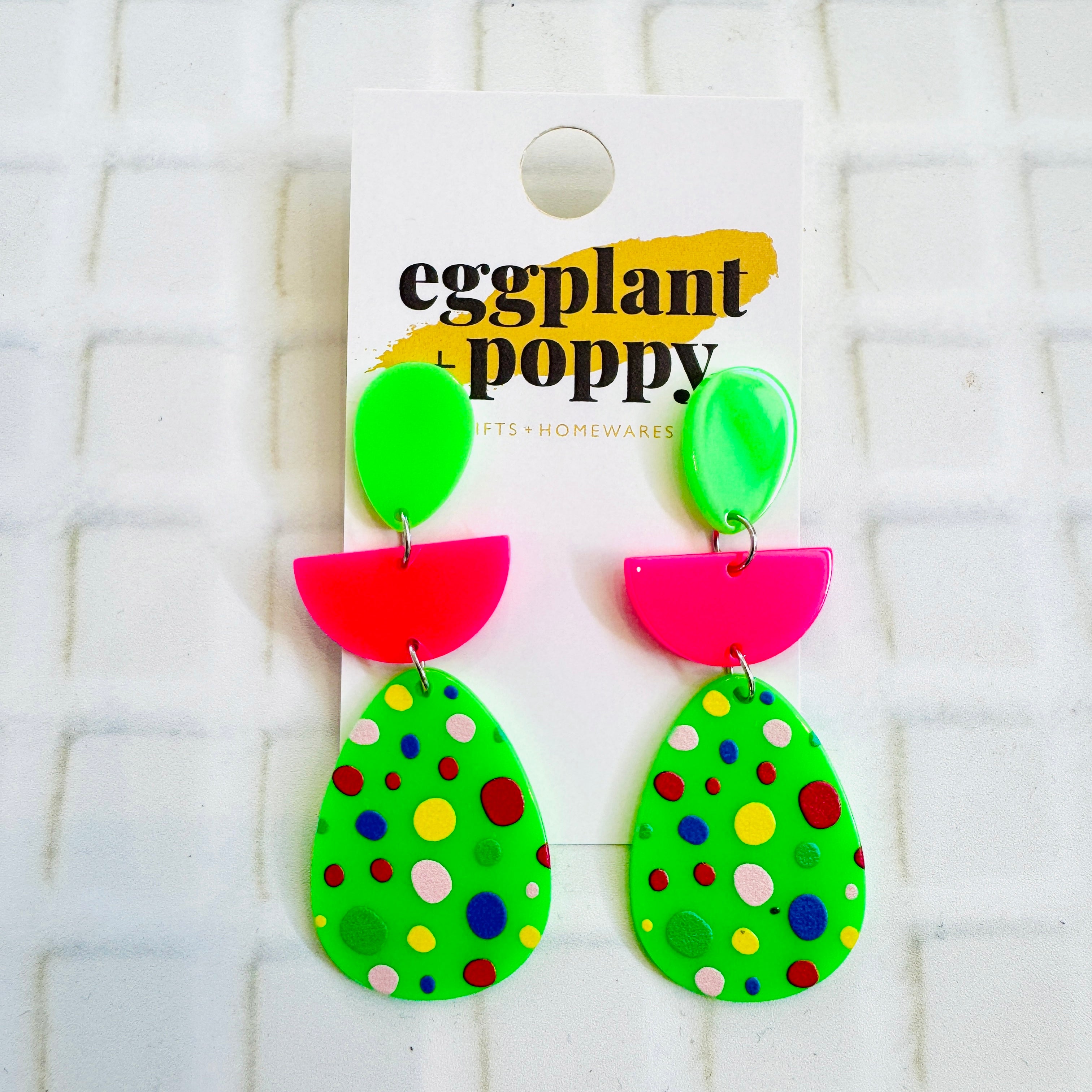 Neon Chaos Earrings