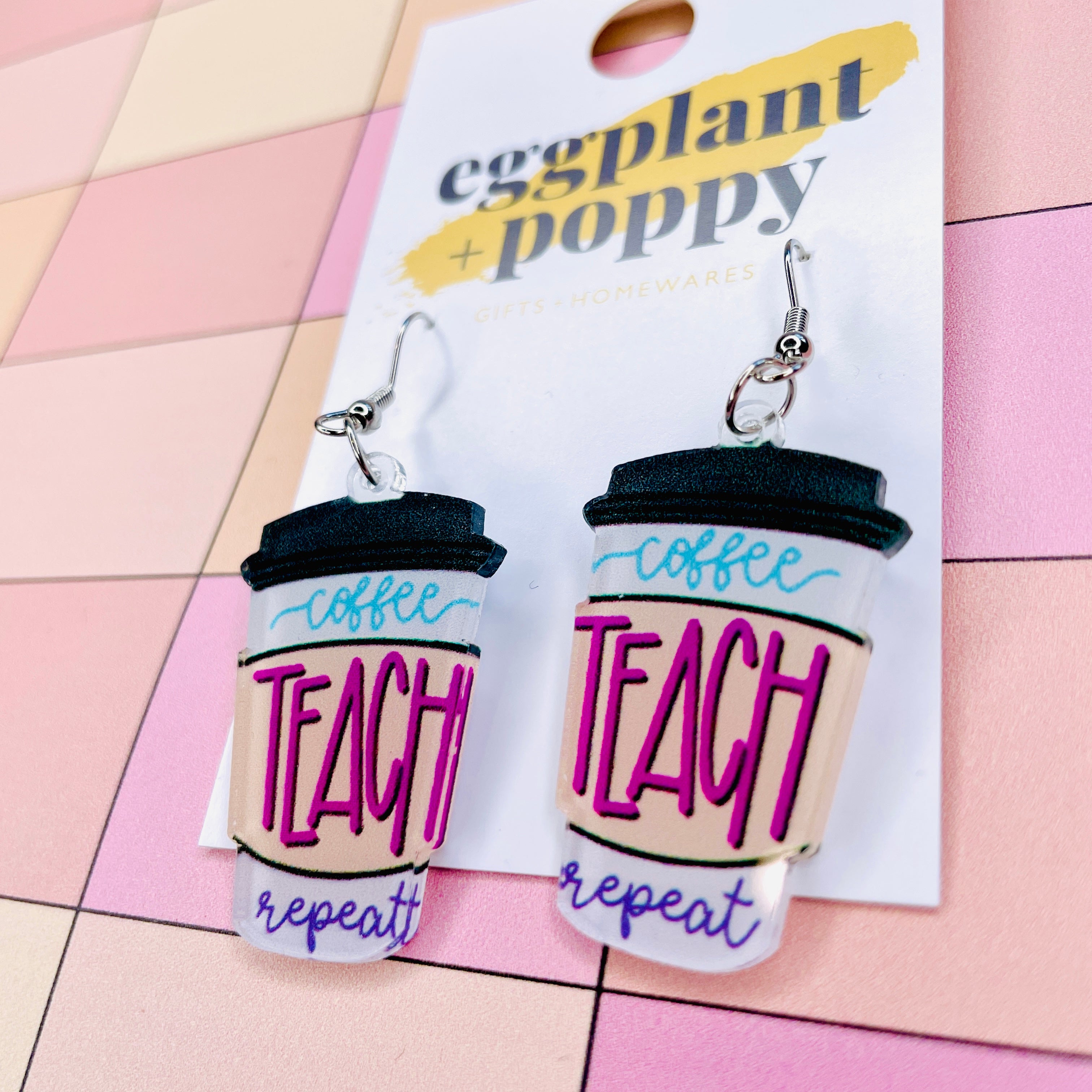 Coffee, Teach Earrings