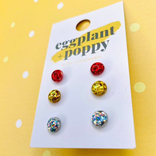 Christmas Twinkle Stud Set - Traditional