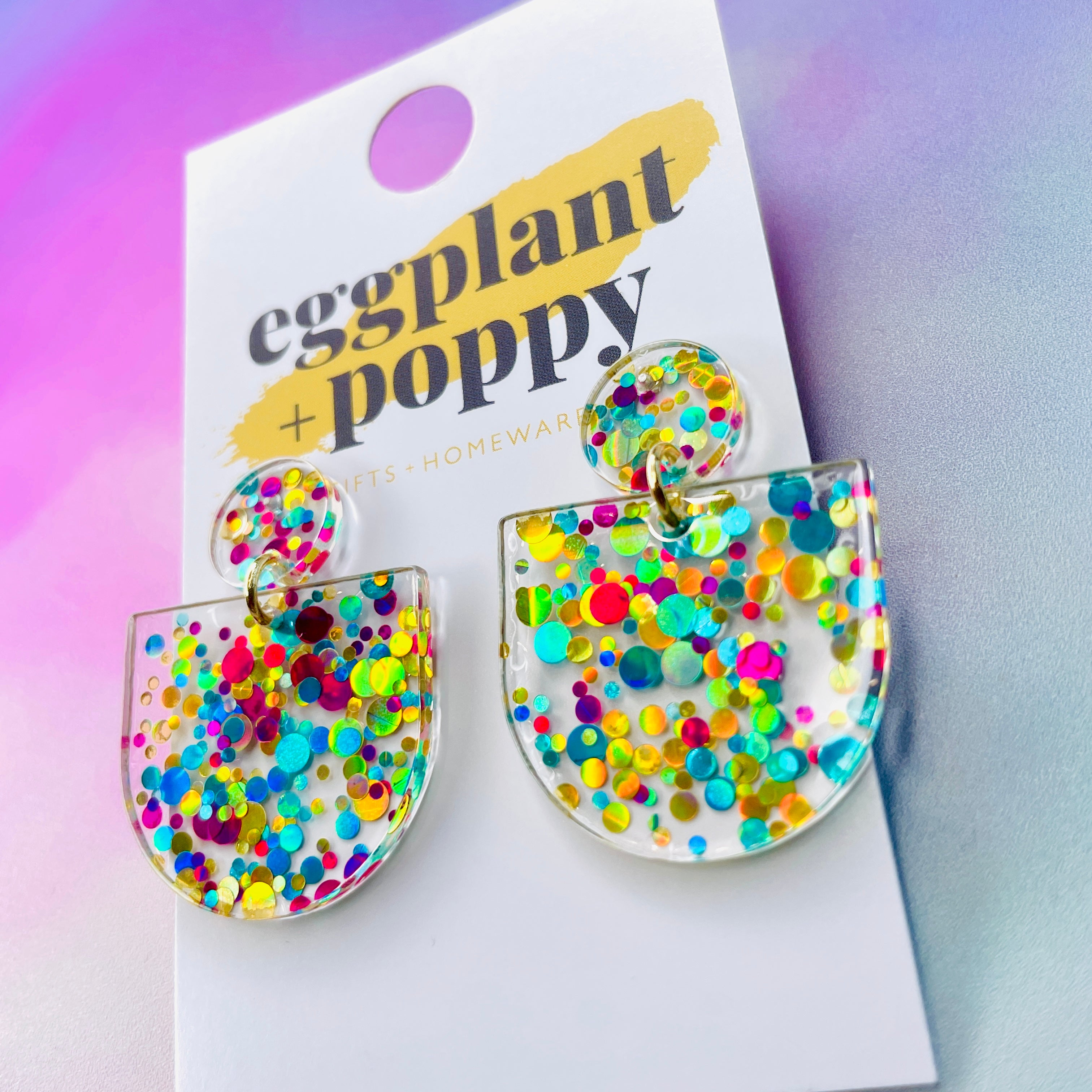 Glitter Acrylic Earrings