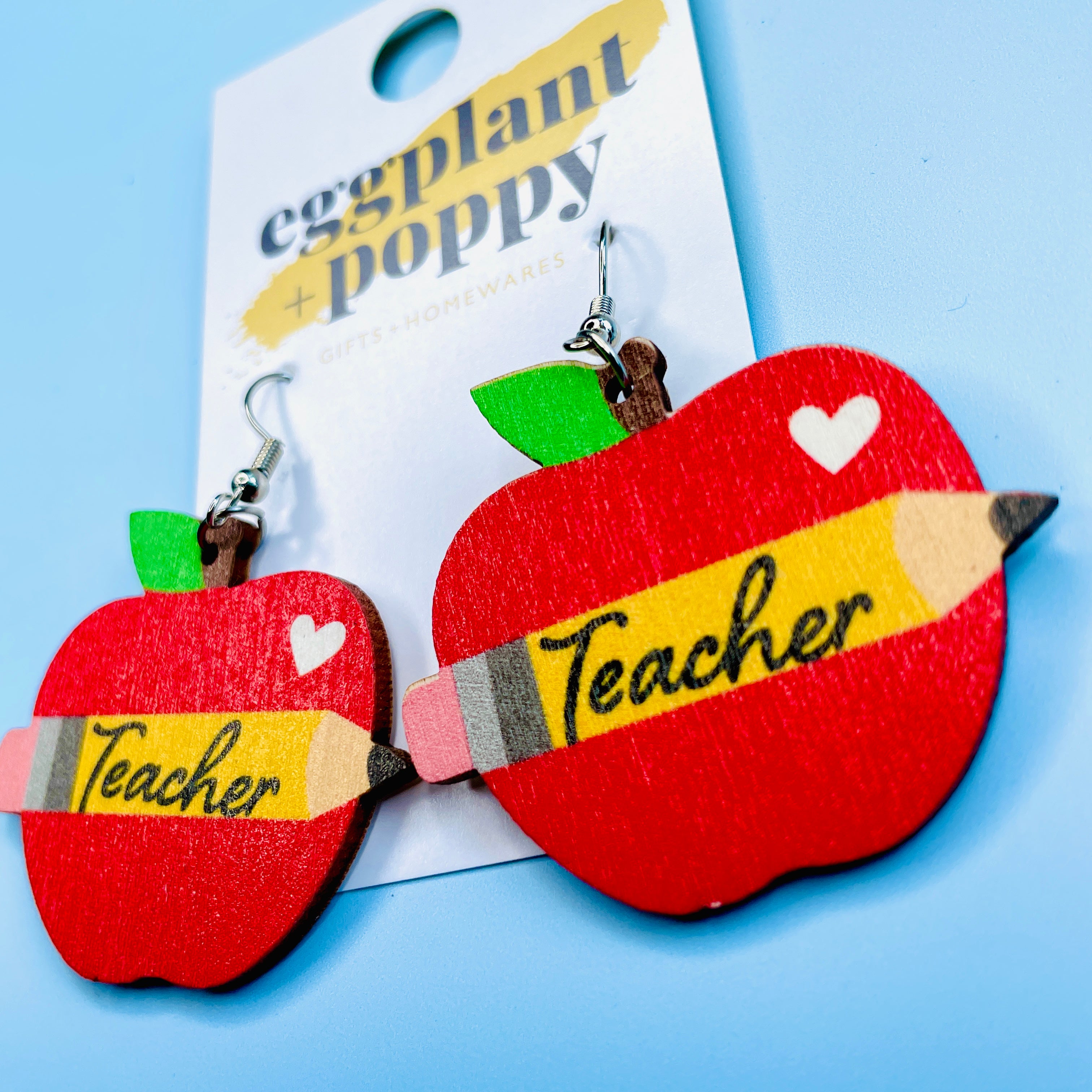 Teacher Apple Earrings