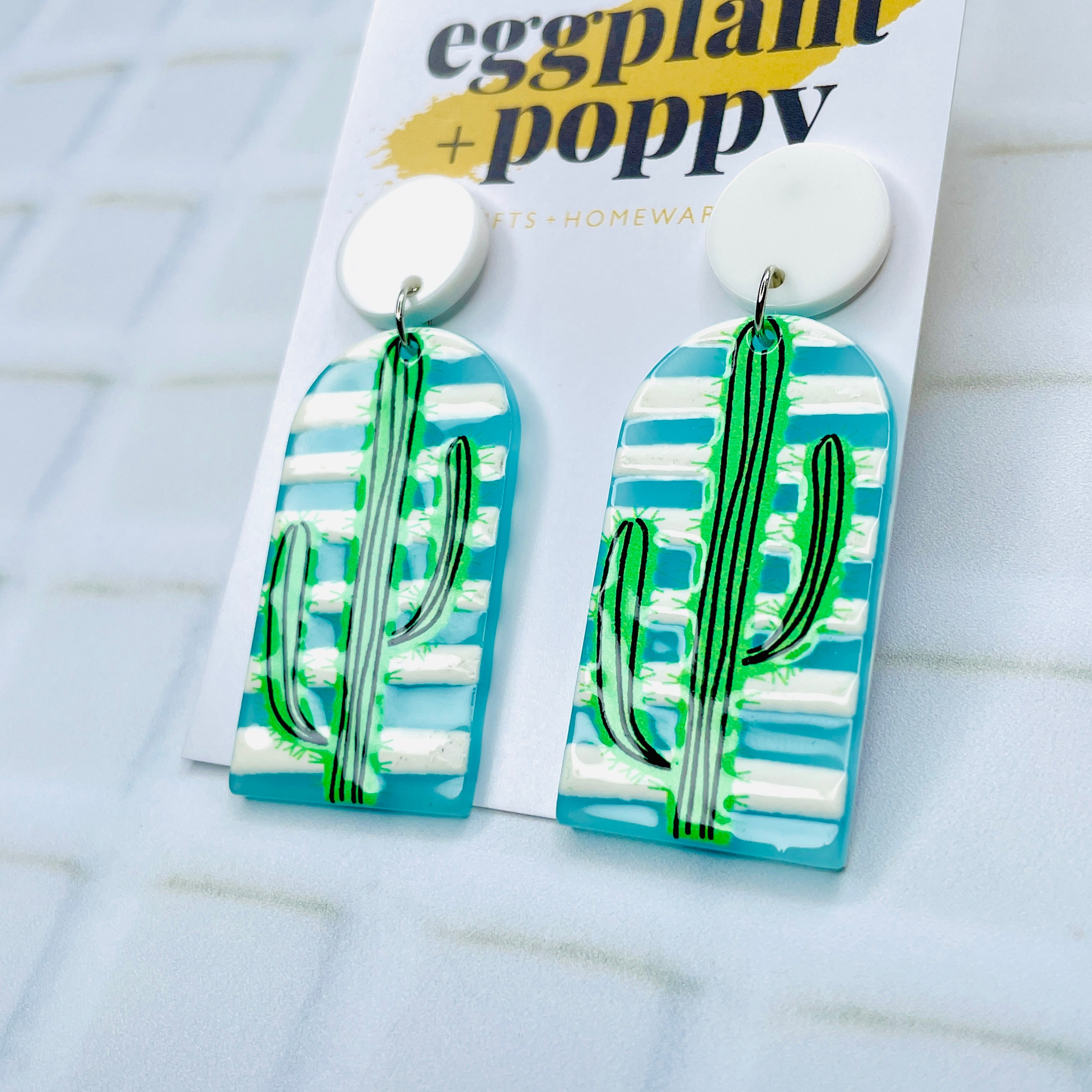 Bright Cactus Earrings
