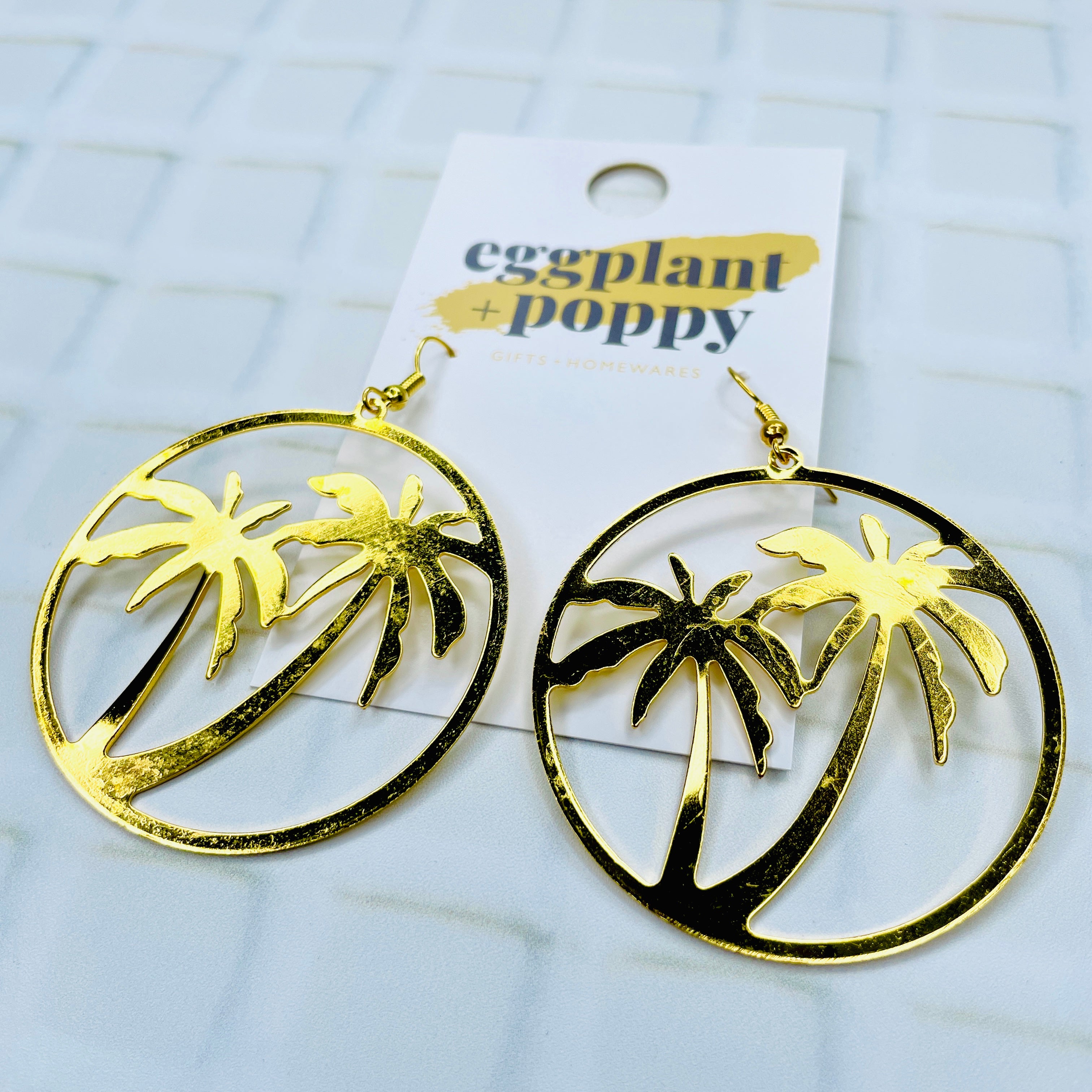 Golden Palm Earrings