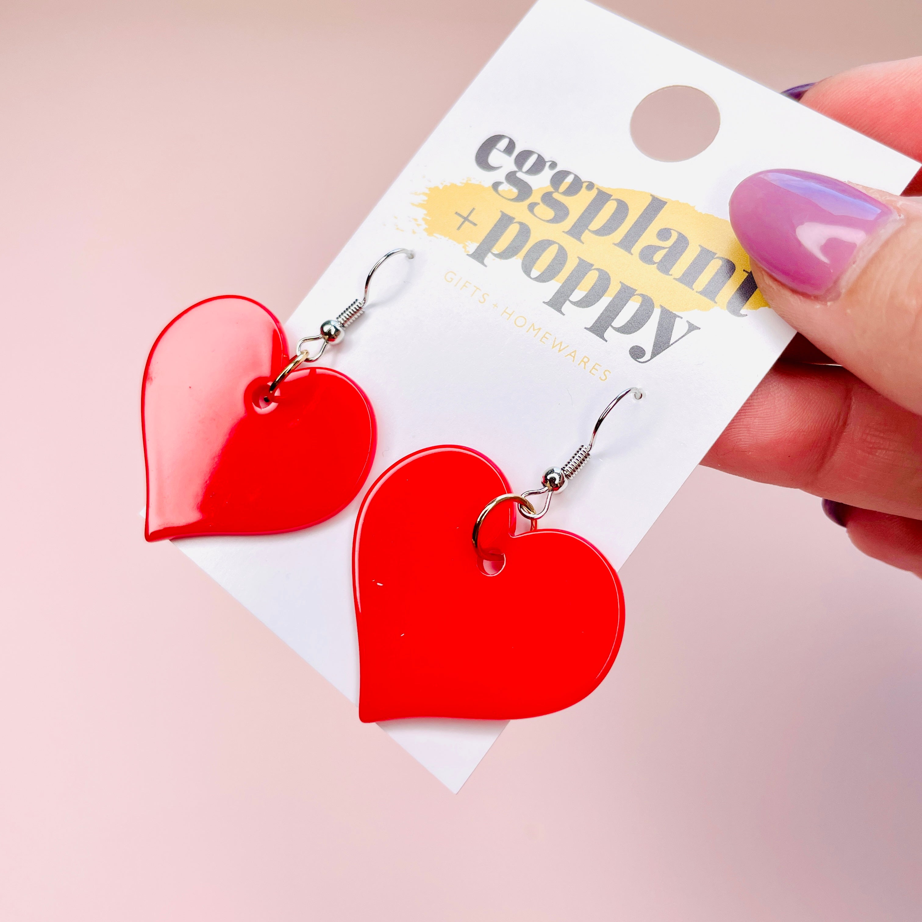 Red Heart Earrings