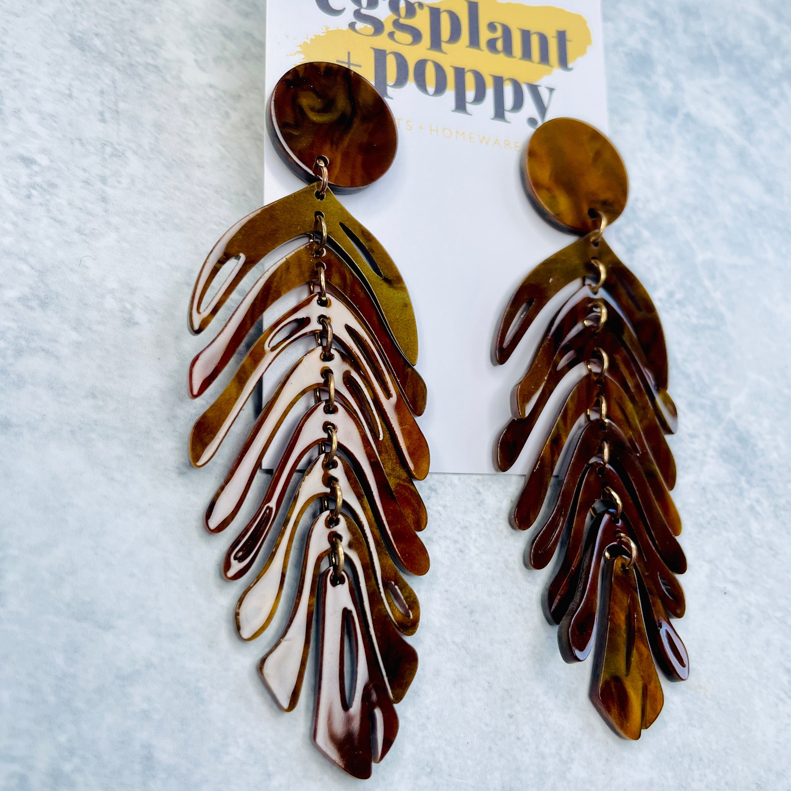 Acrylic Feather Earrings