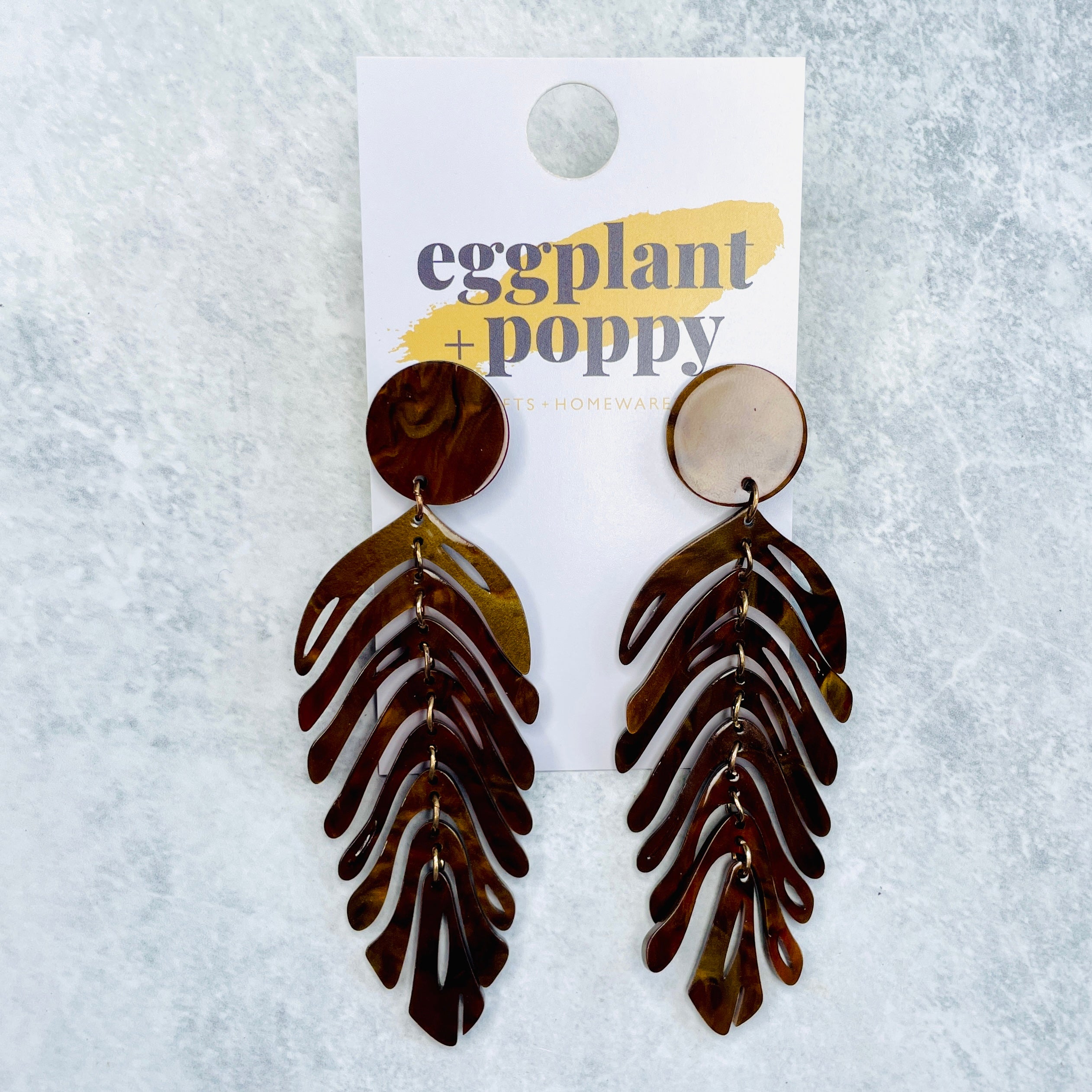 Acrylic Feather Earrings