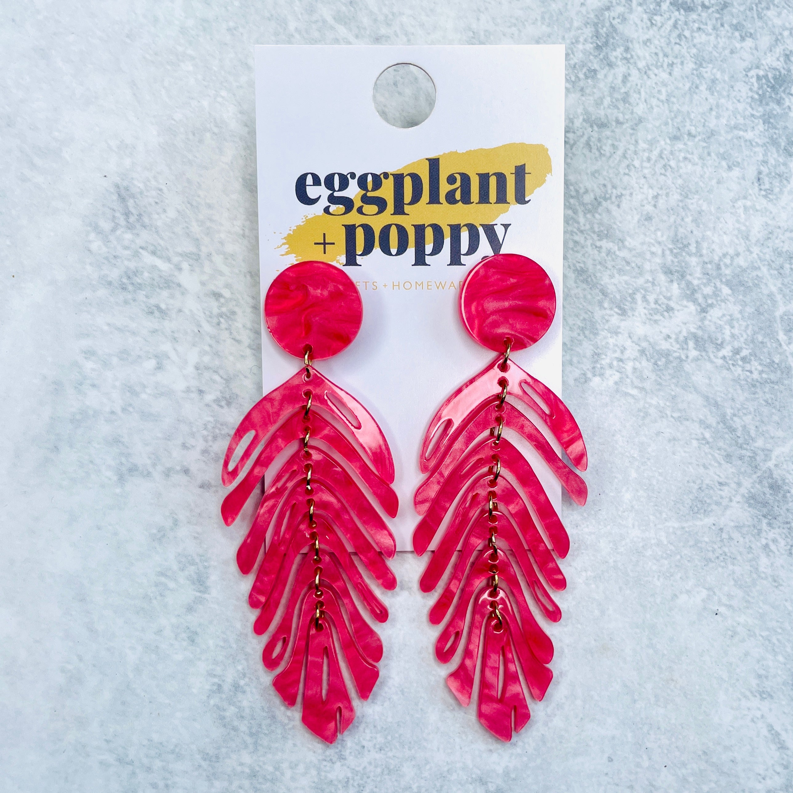 Acrylic Feather Earrings