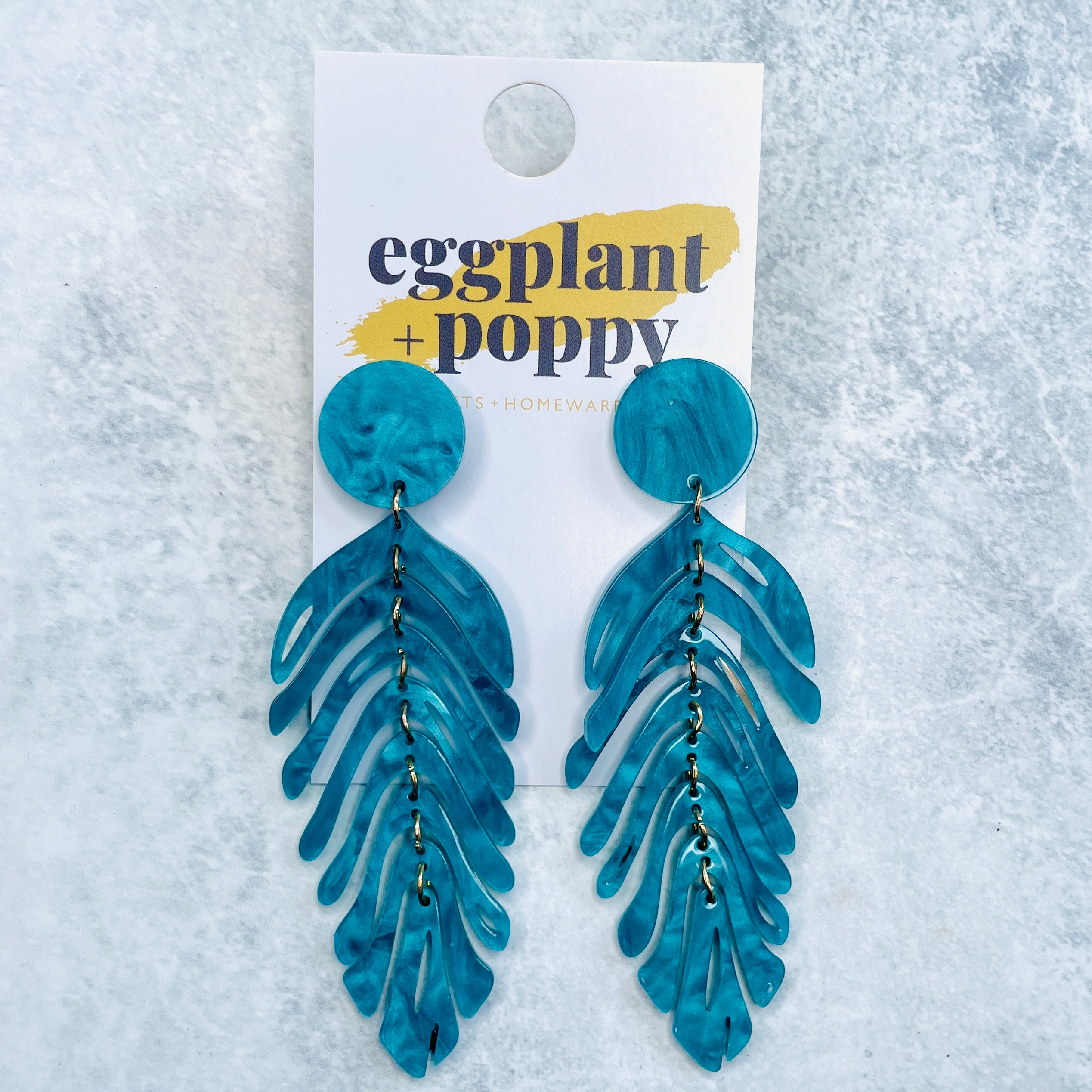 Acrylic Feather Earrings