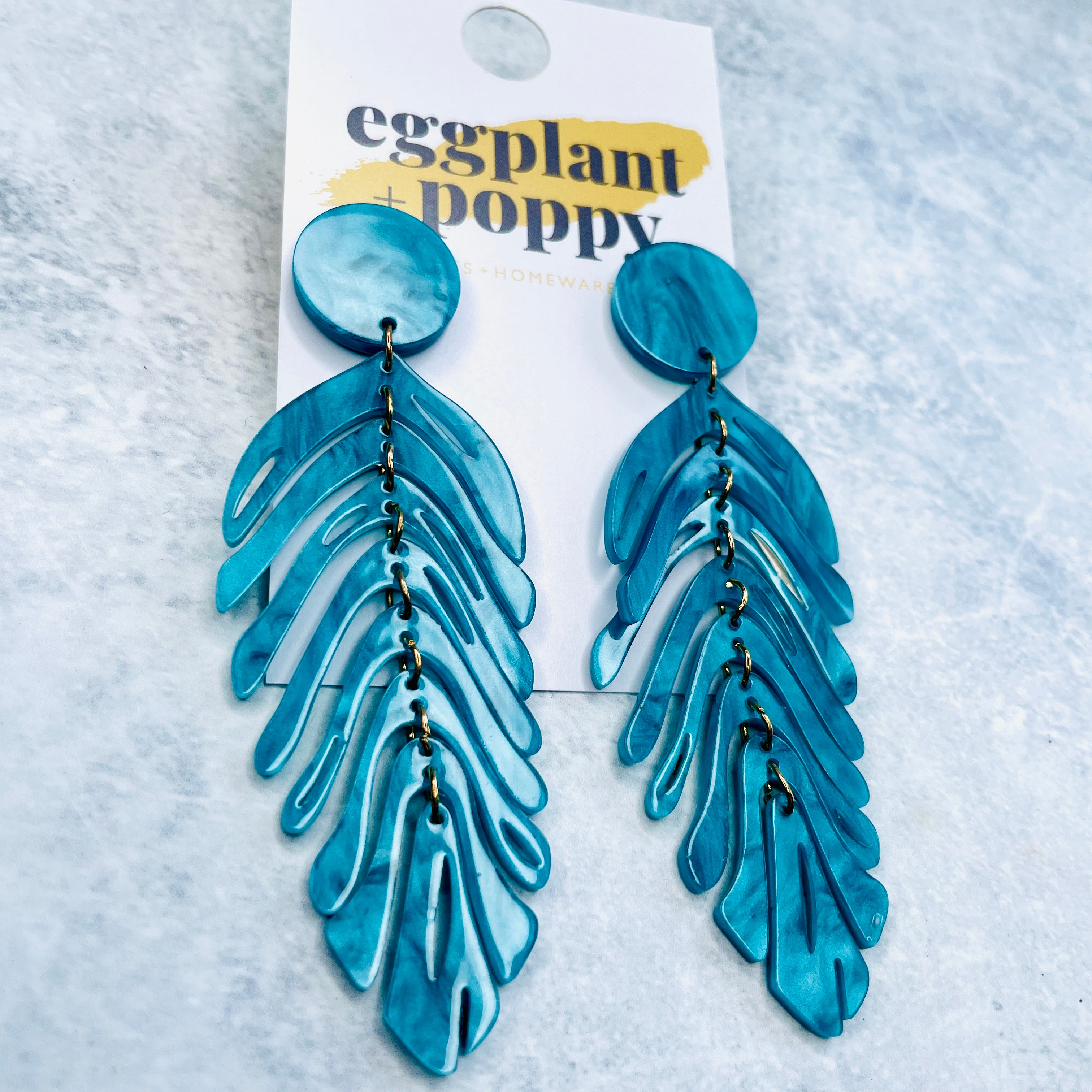 Acrylic Feather Earrings