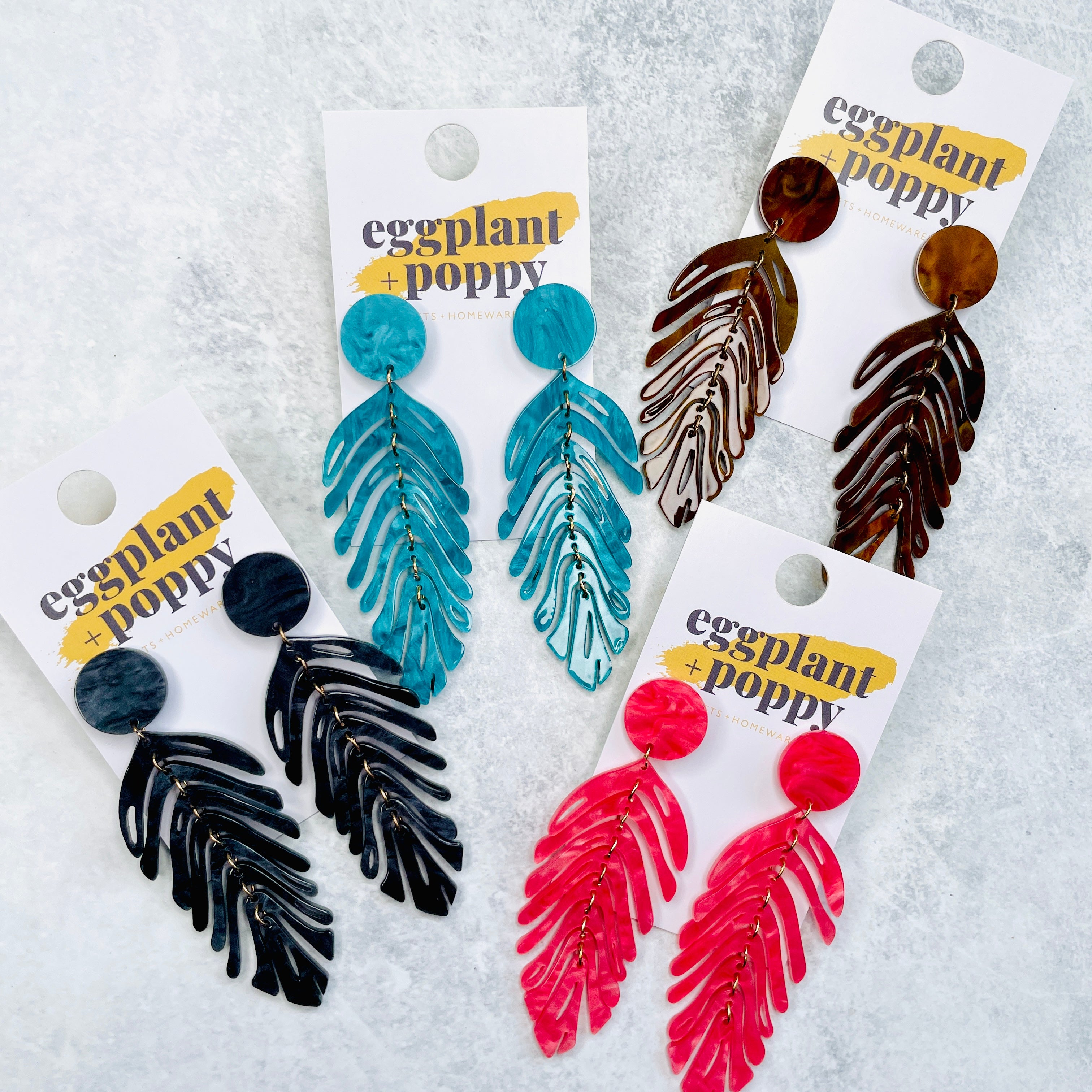 Acrylic Feather Earrings