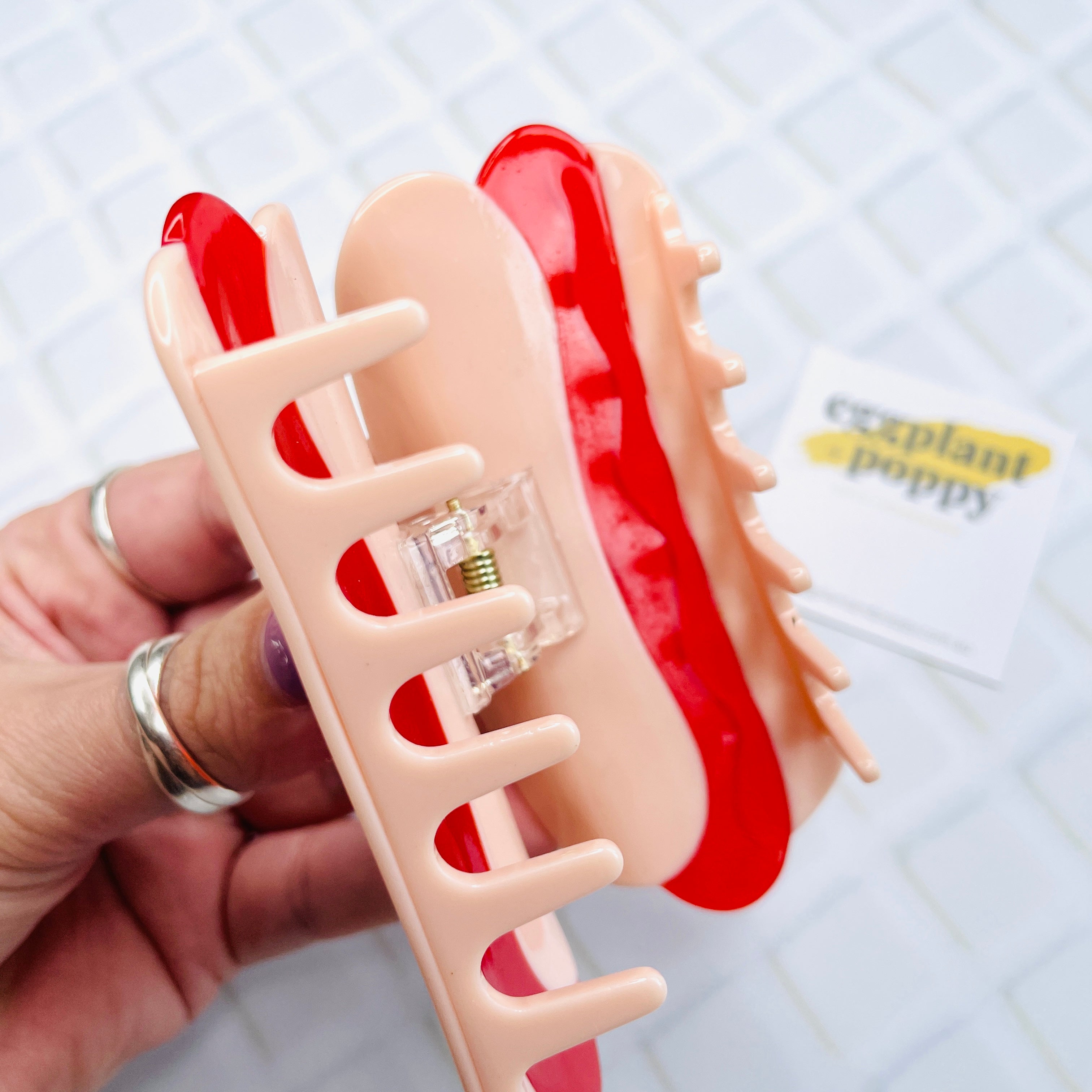 Hair Clips Eggplant & Poppy Unique + Quirky Gifts