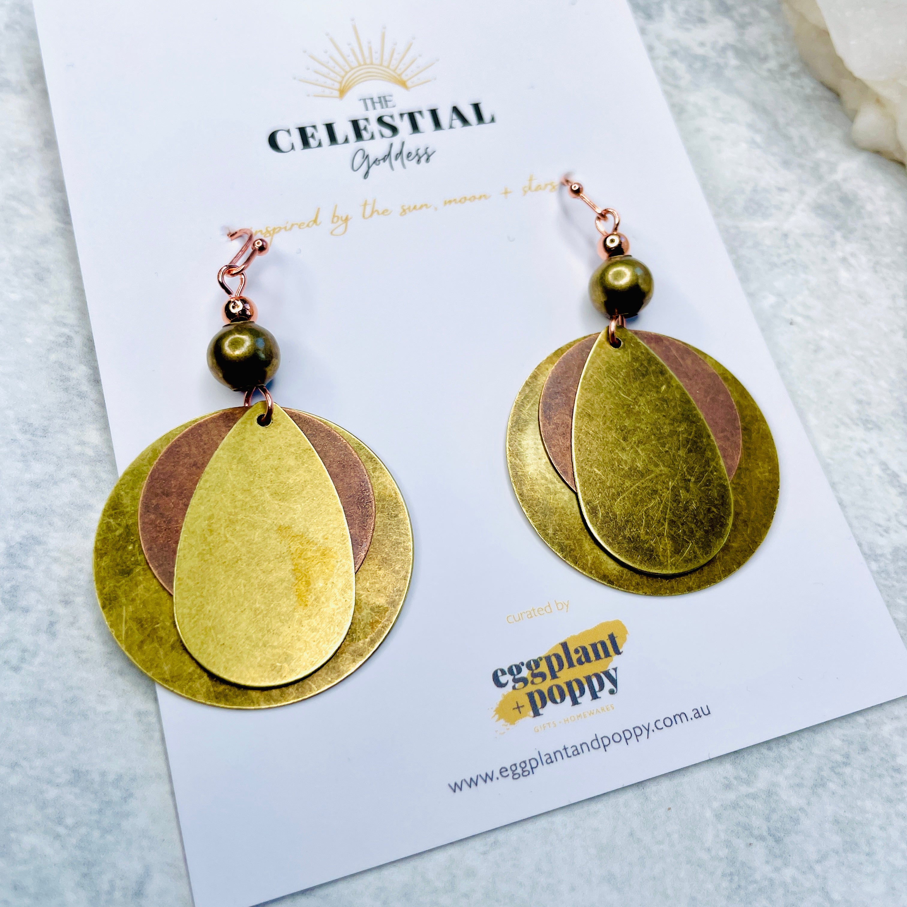 Layered Metal Disc Earrings