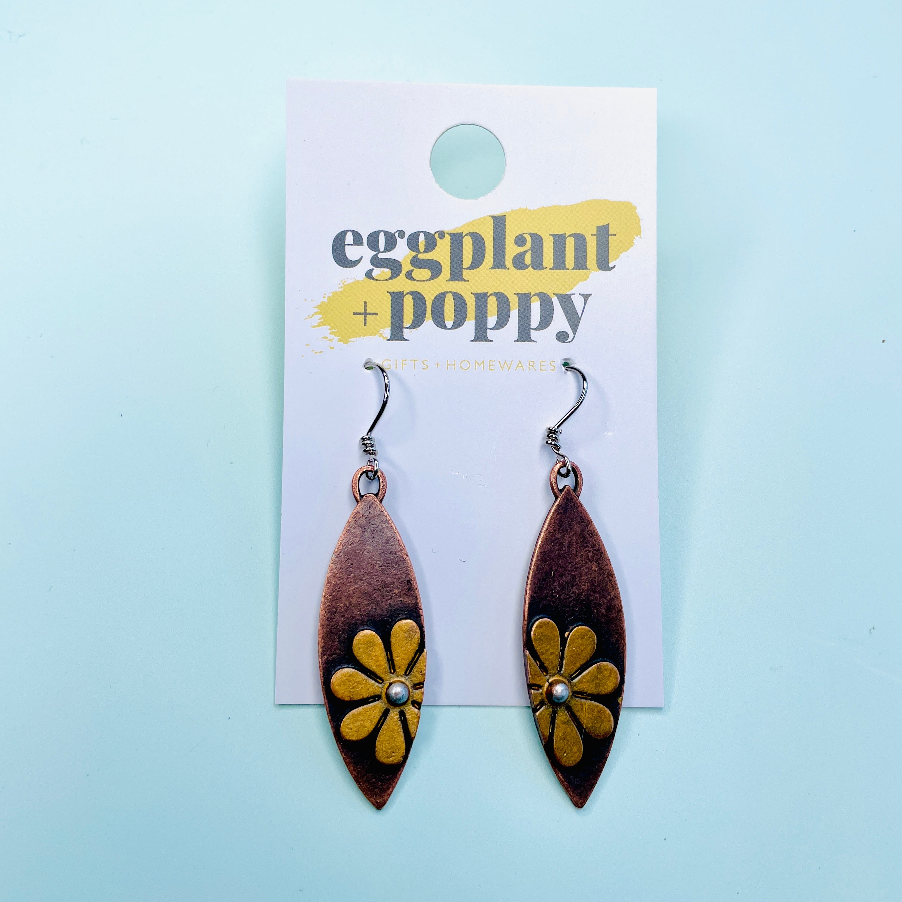 Metal Daisy Earrings