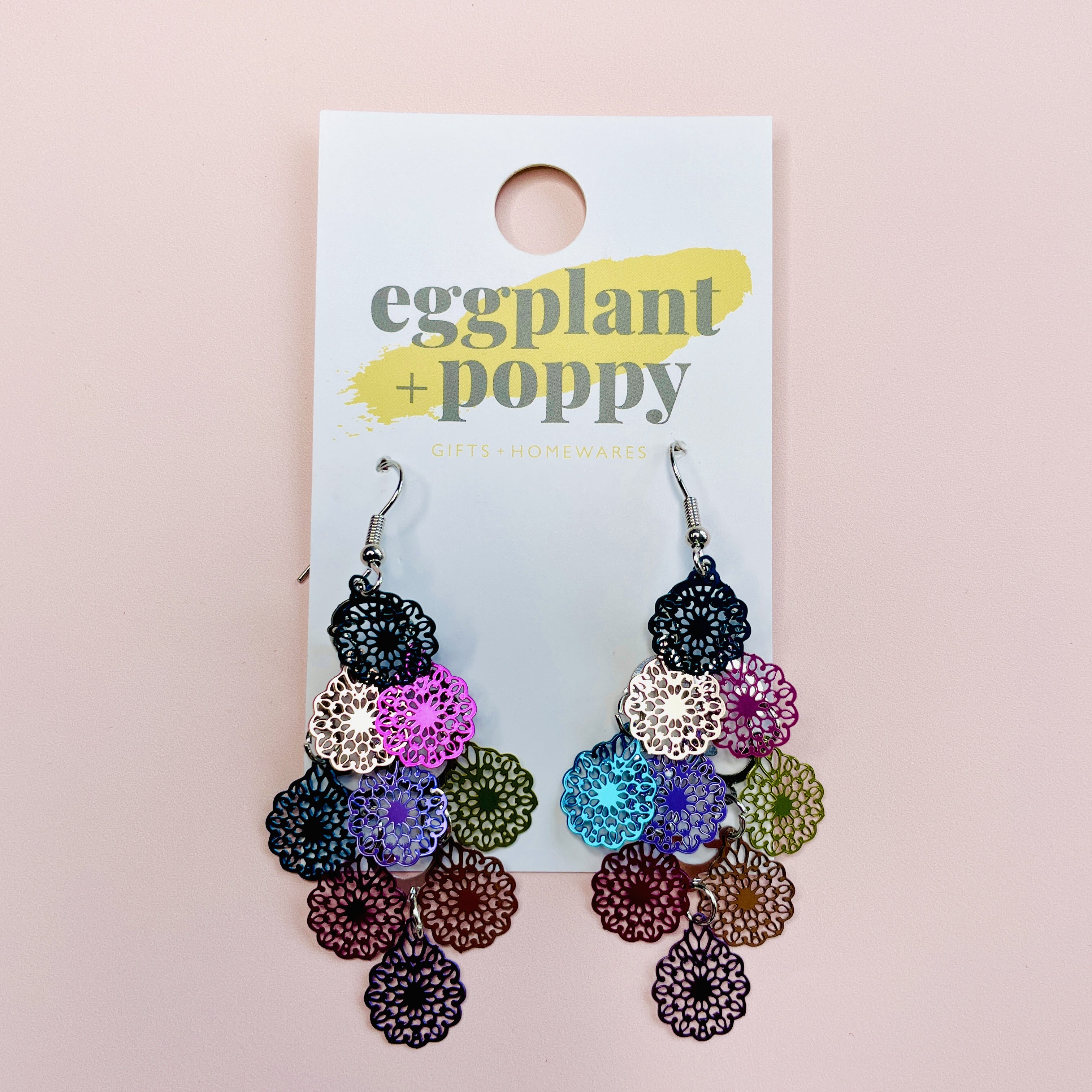 Shimmering Flower Earrings