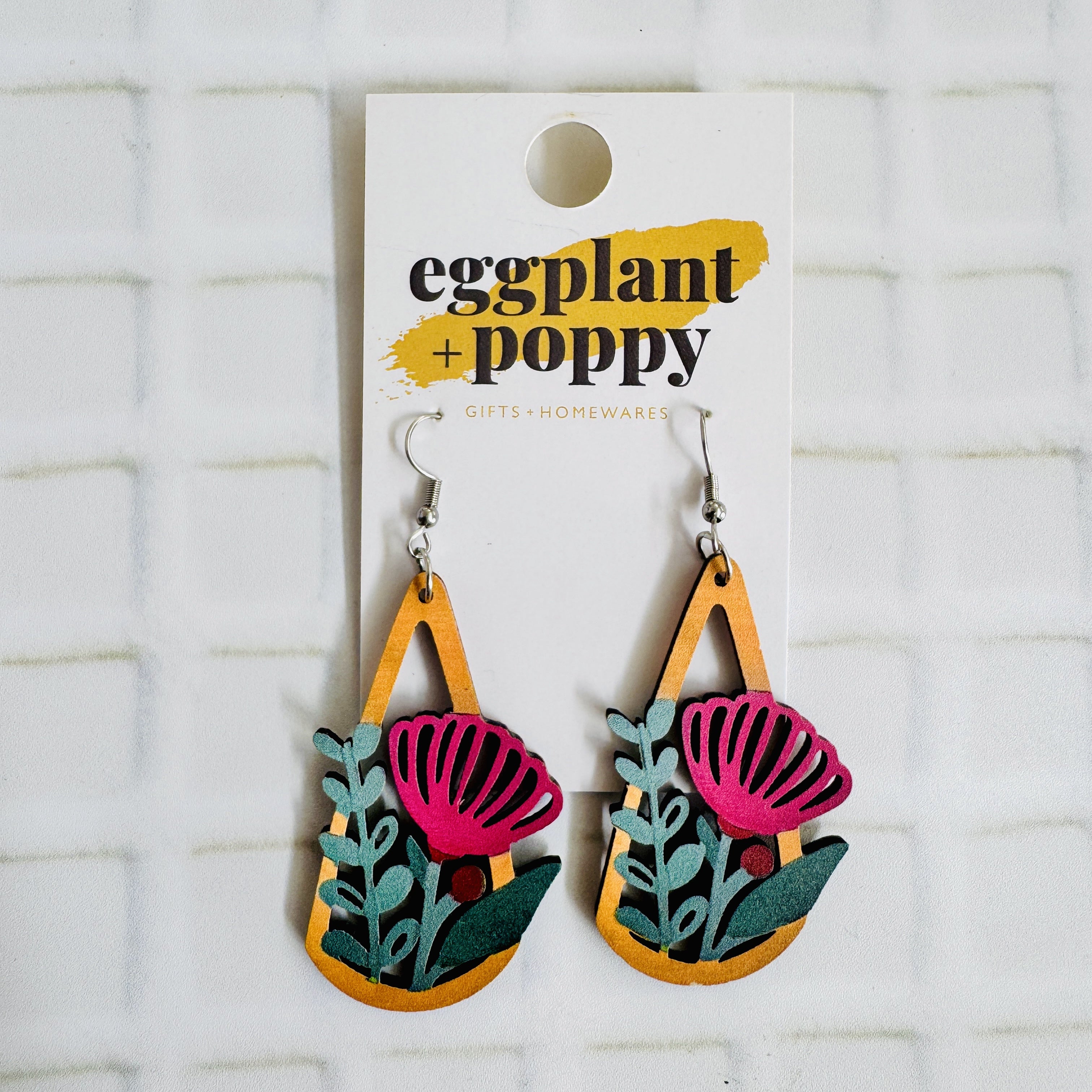 Timber Native Flower Earrings