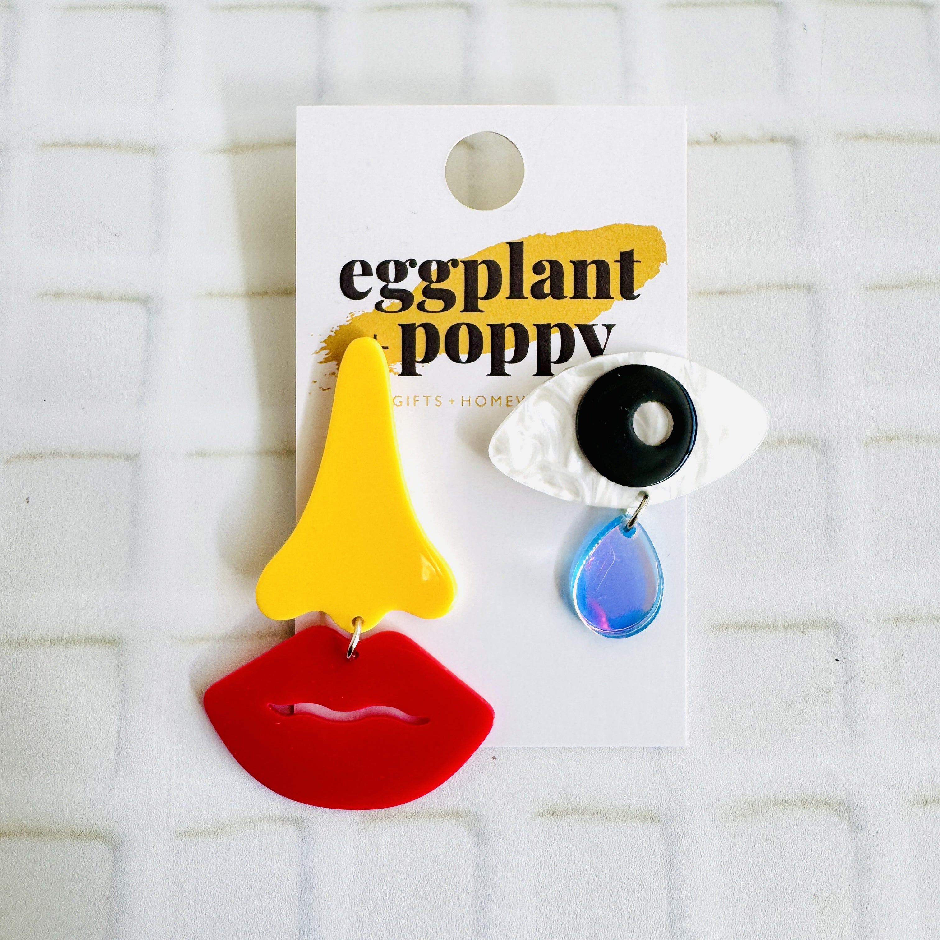 Abstract Face Earrings