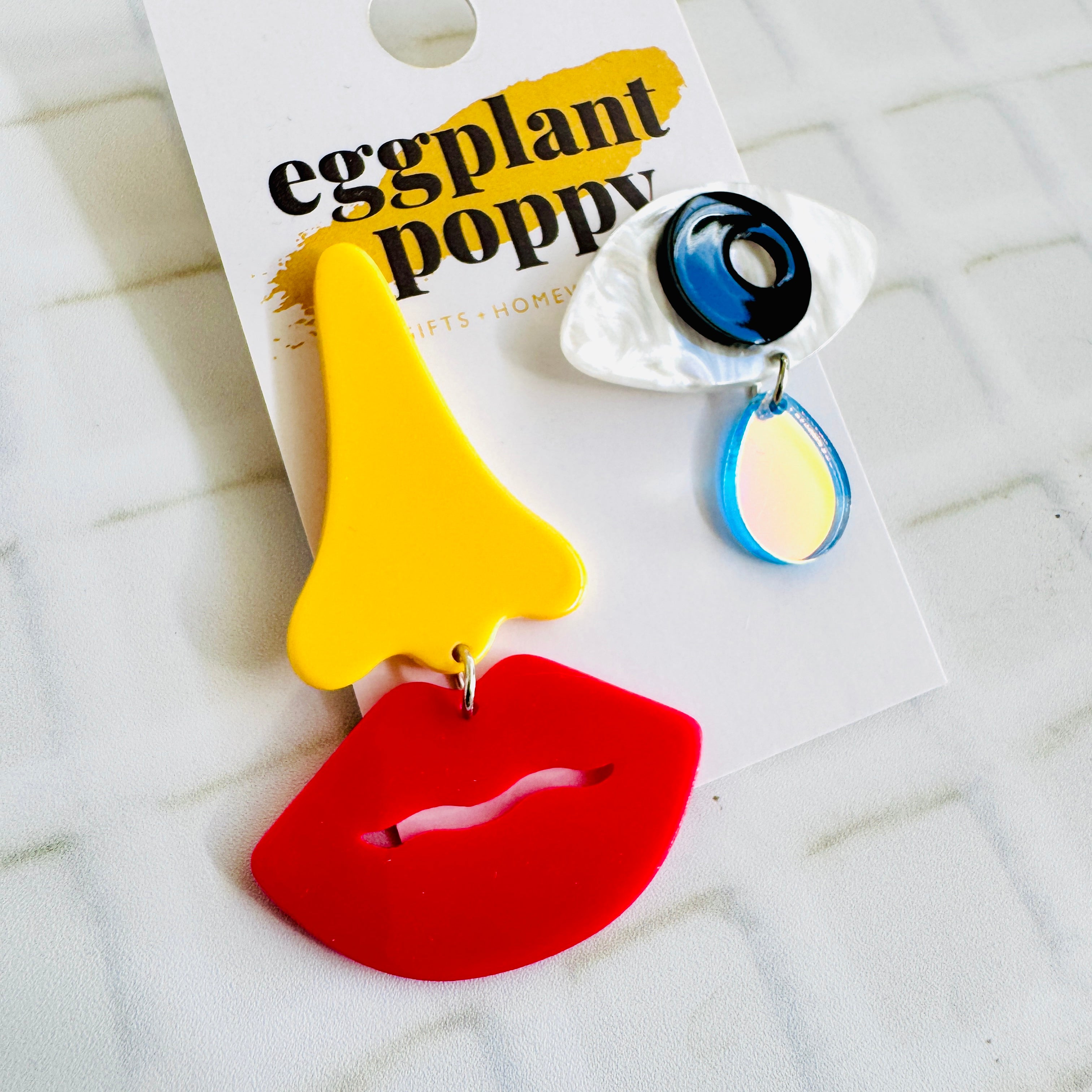 Abstract Face Earrings