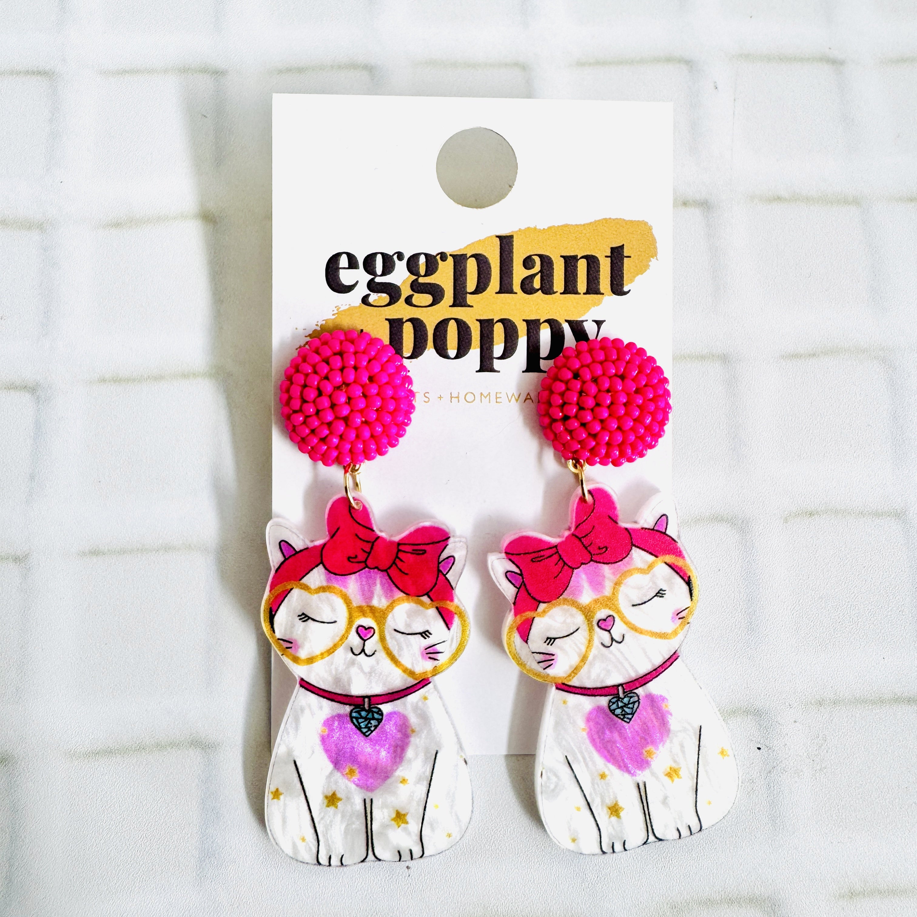 Sweetheart Cat Earrings