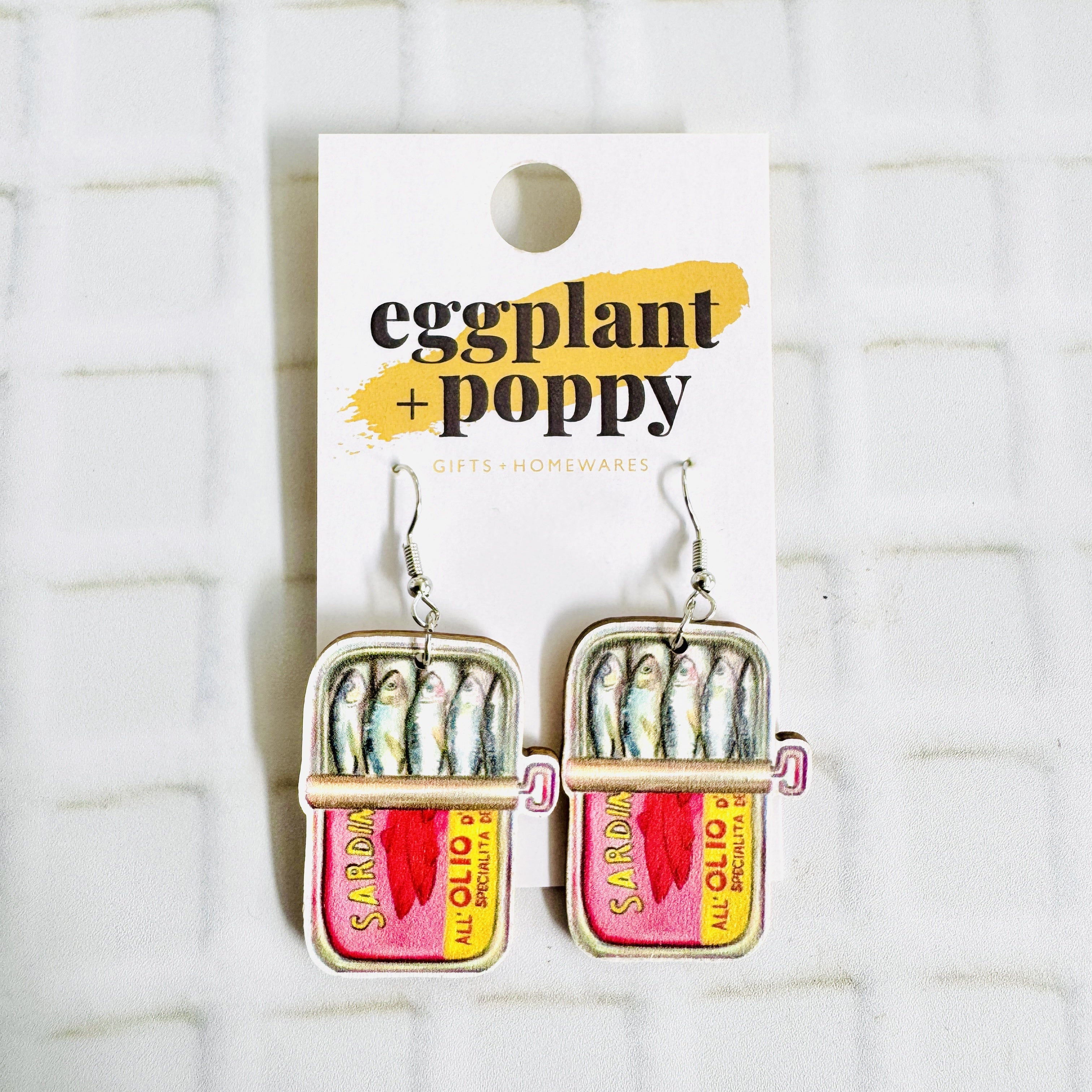 Sardine Tin Earrings