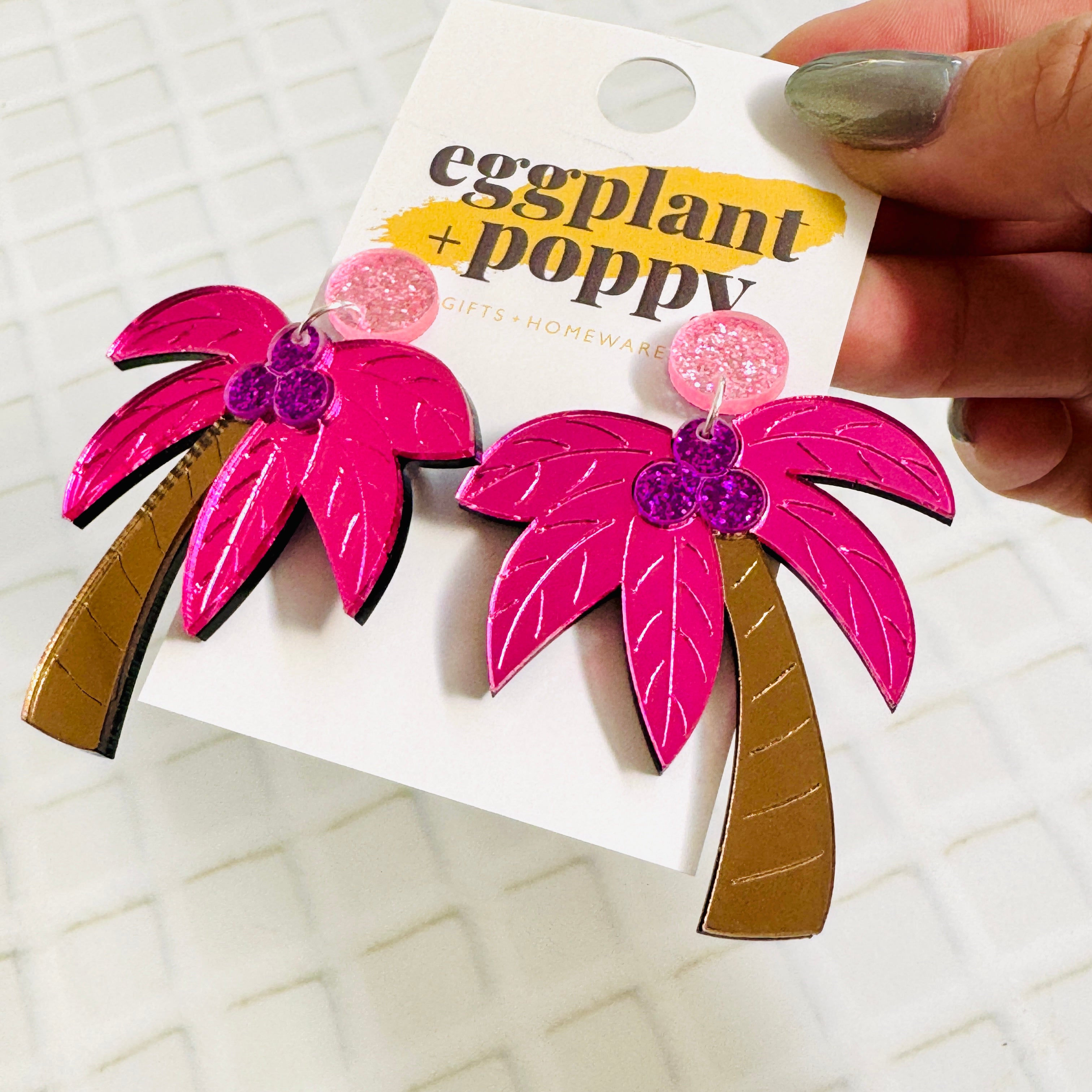 Coconut Palm Tree Earrings