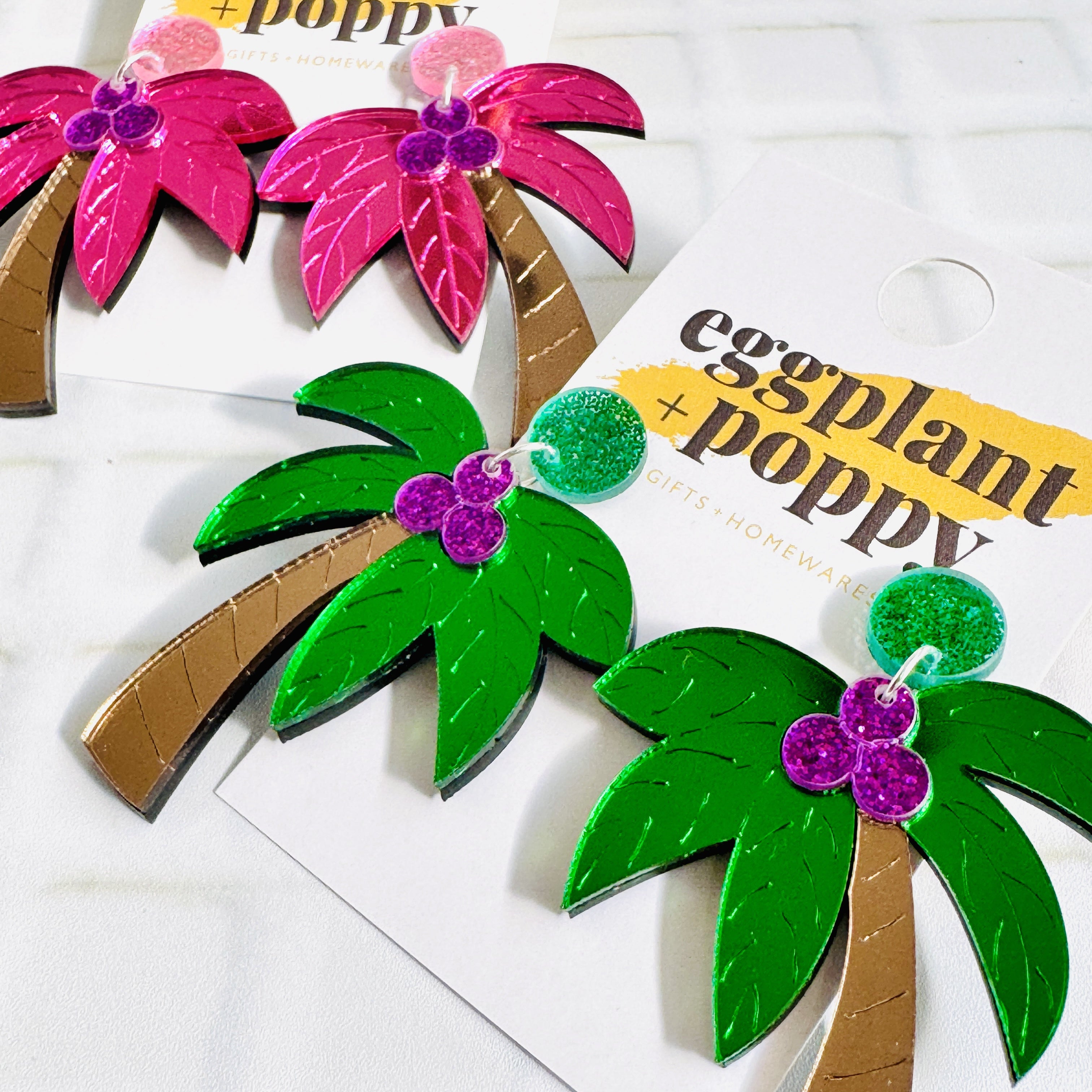 Coconut Palm Tree Earrings
