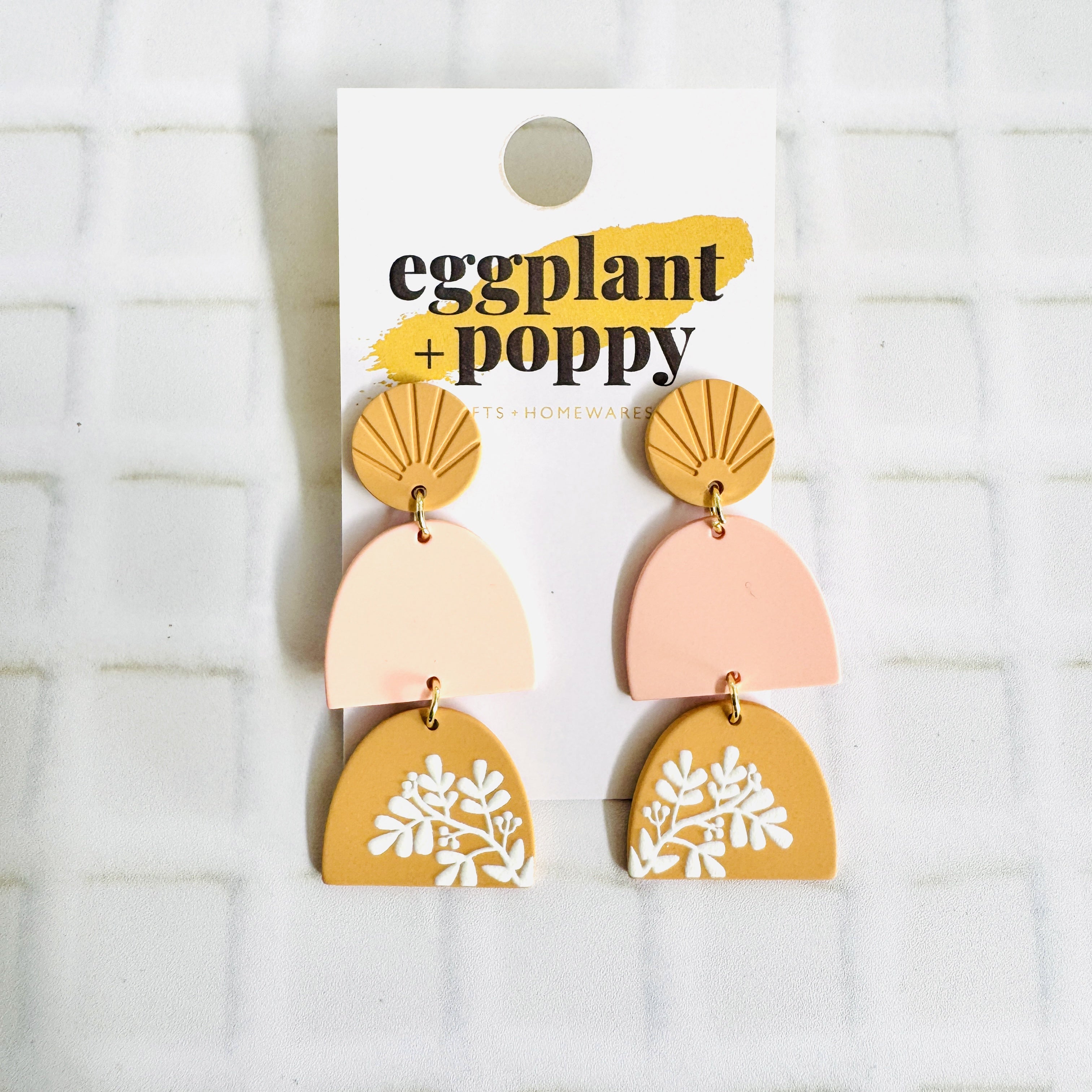 Art Earrings –Peachy Keen