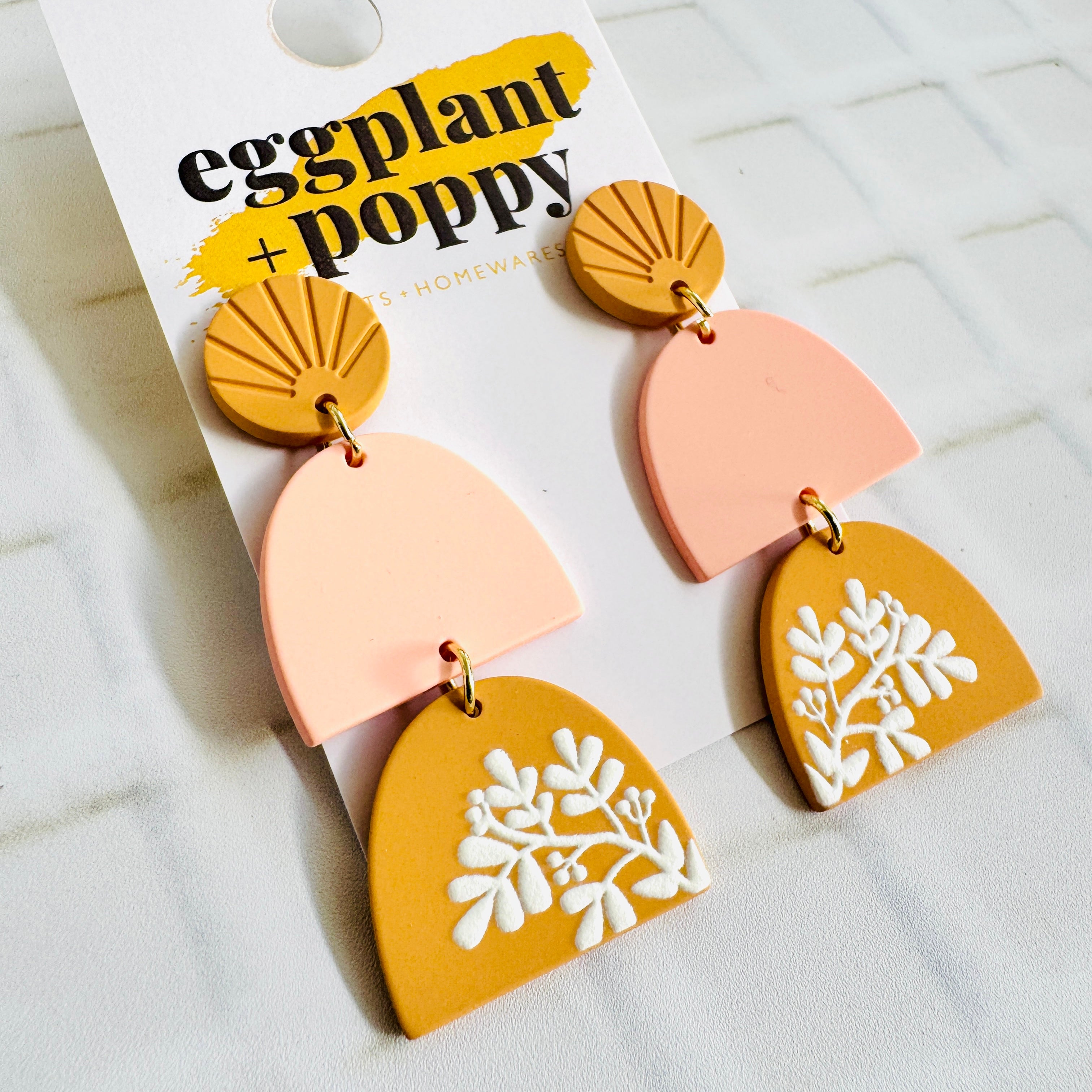 Art Earrings –Peachy Keen