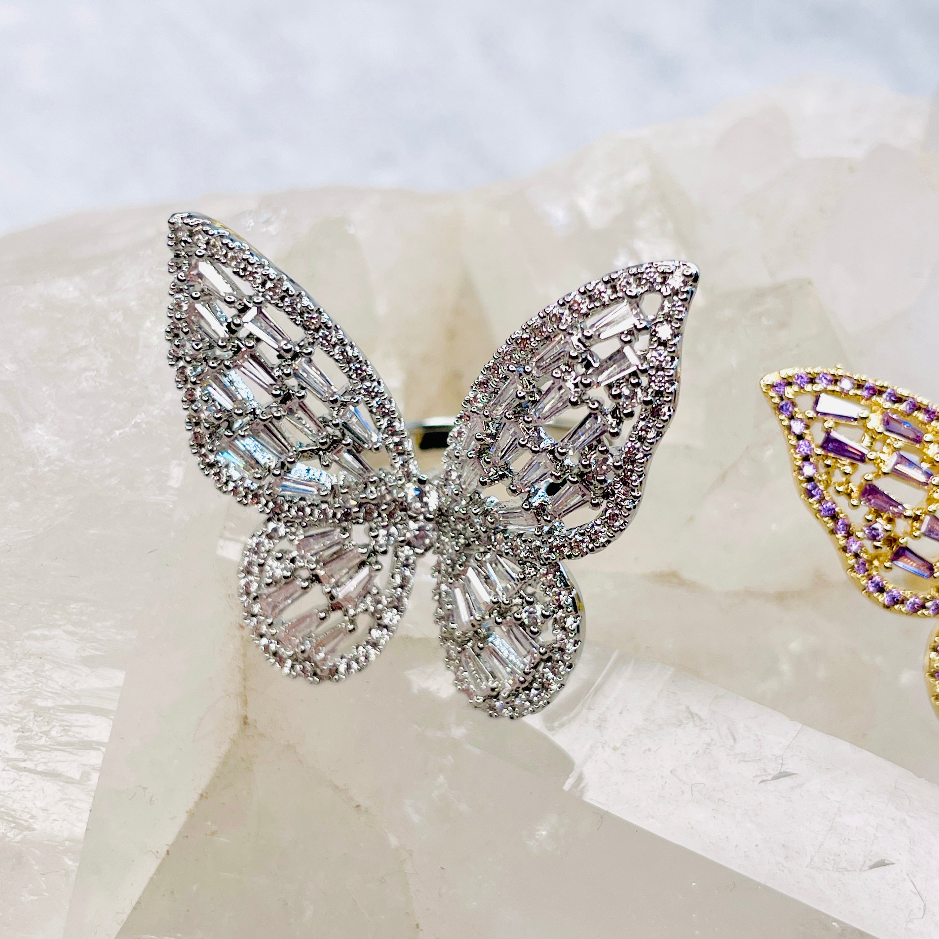 Butterfly Sparkle Rings