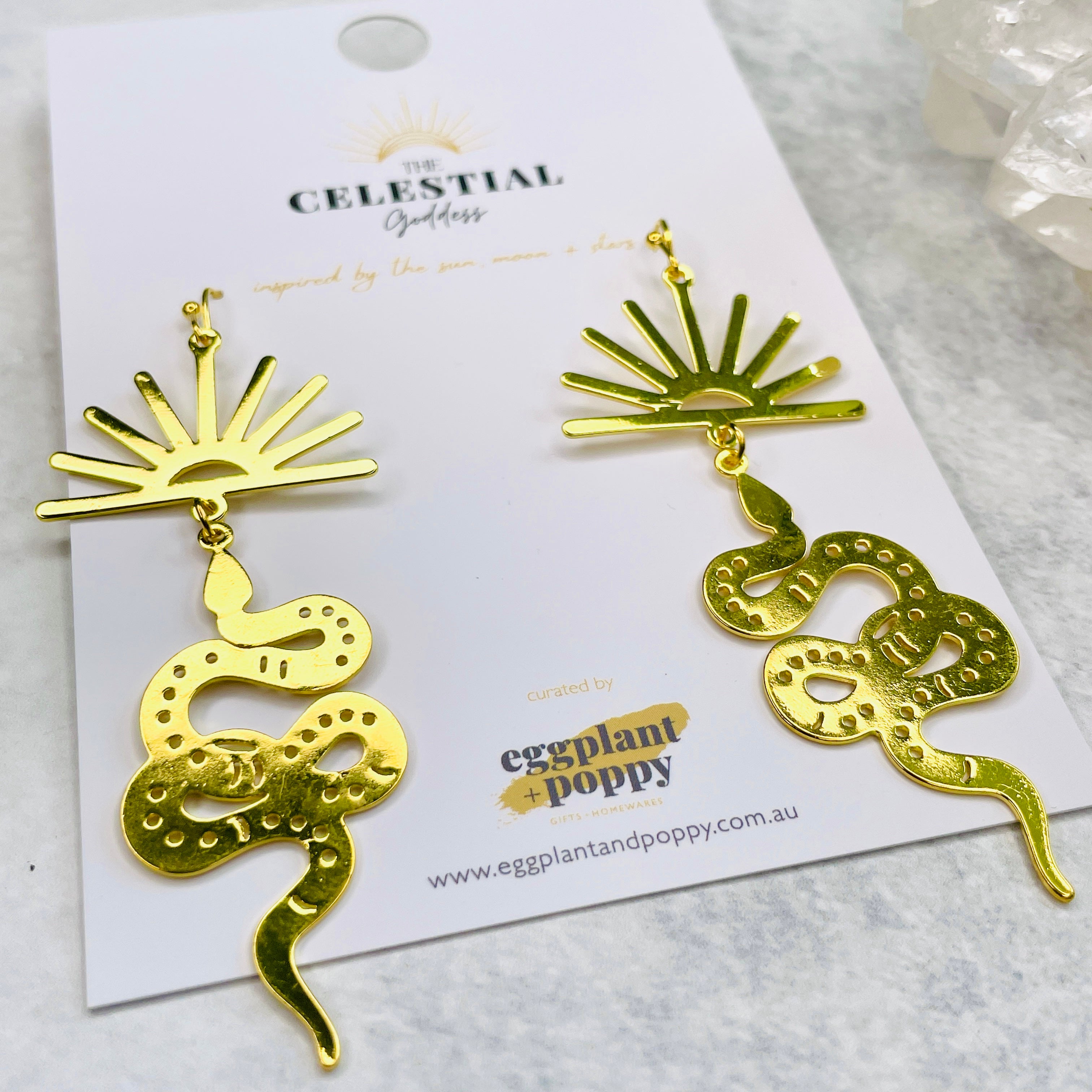 Golden Serpent Earrings
