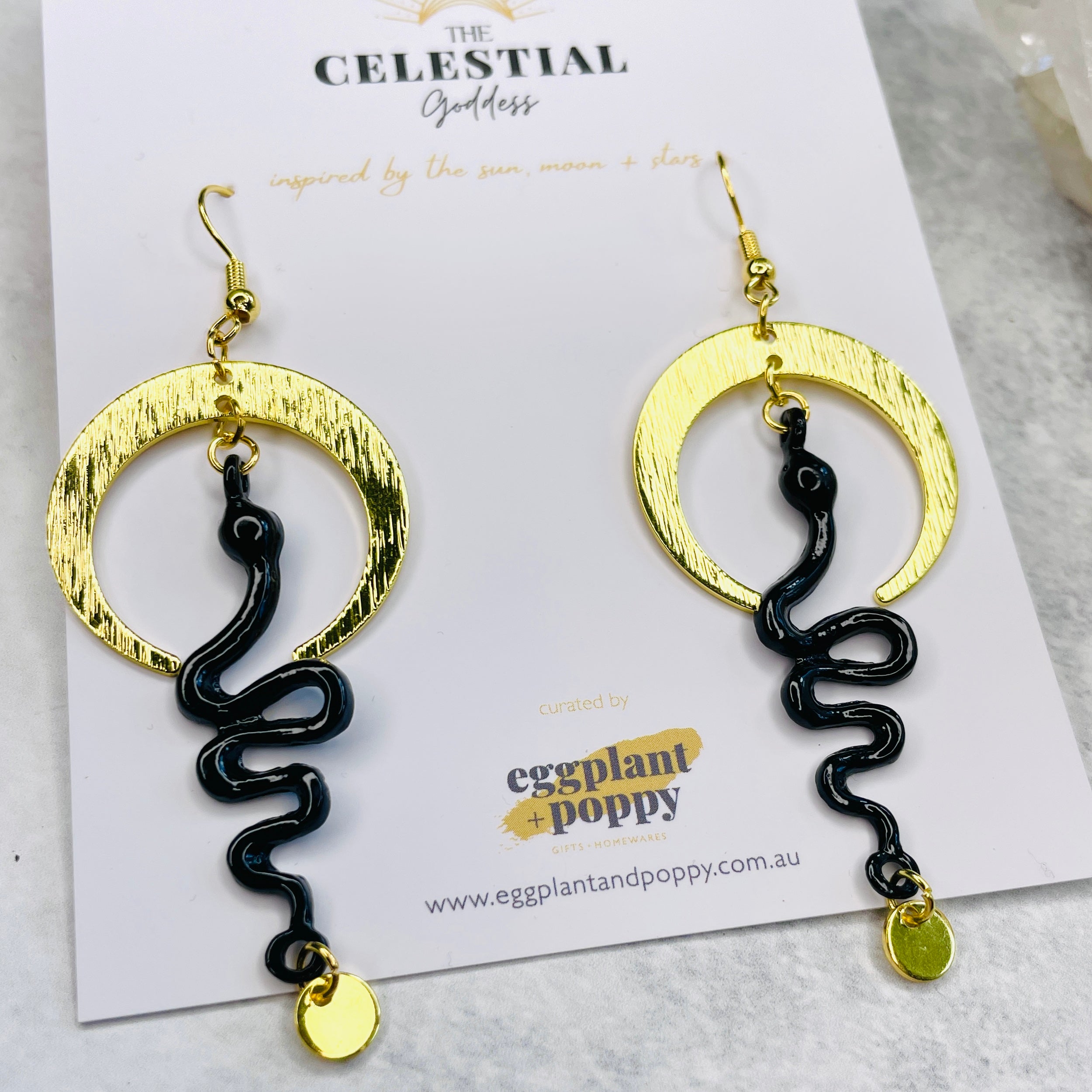 Serpent Moon Earrings