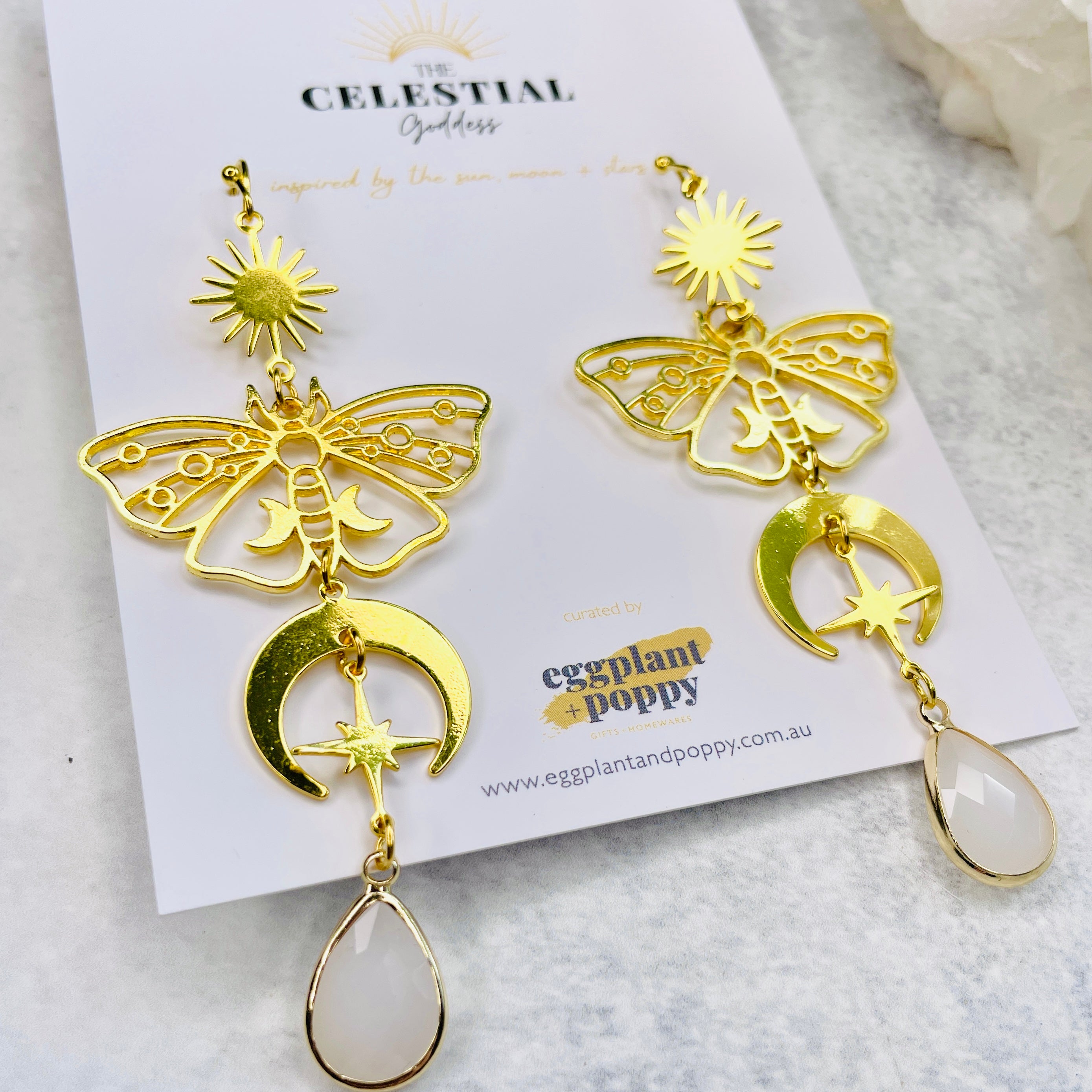 Astral Moth Earrings