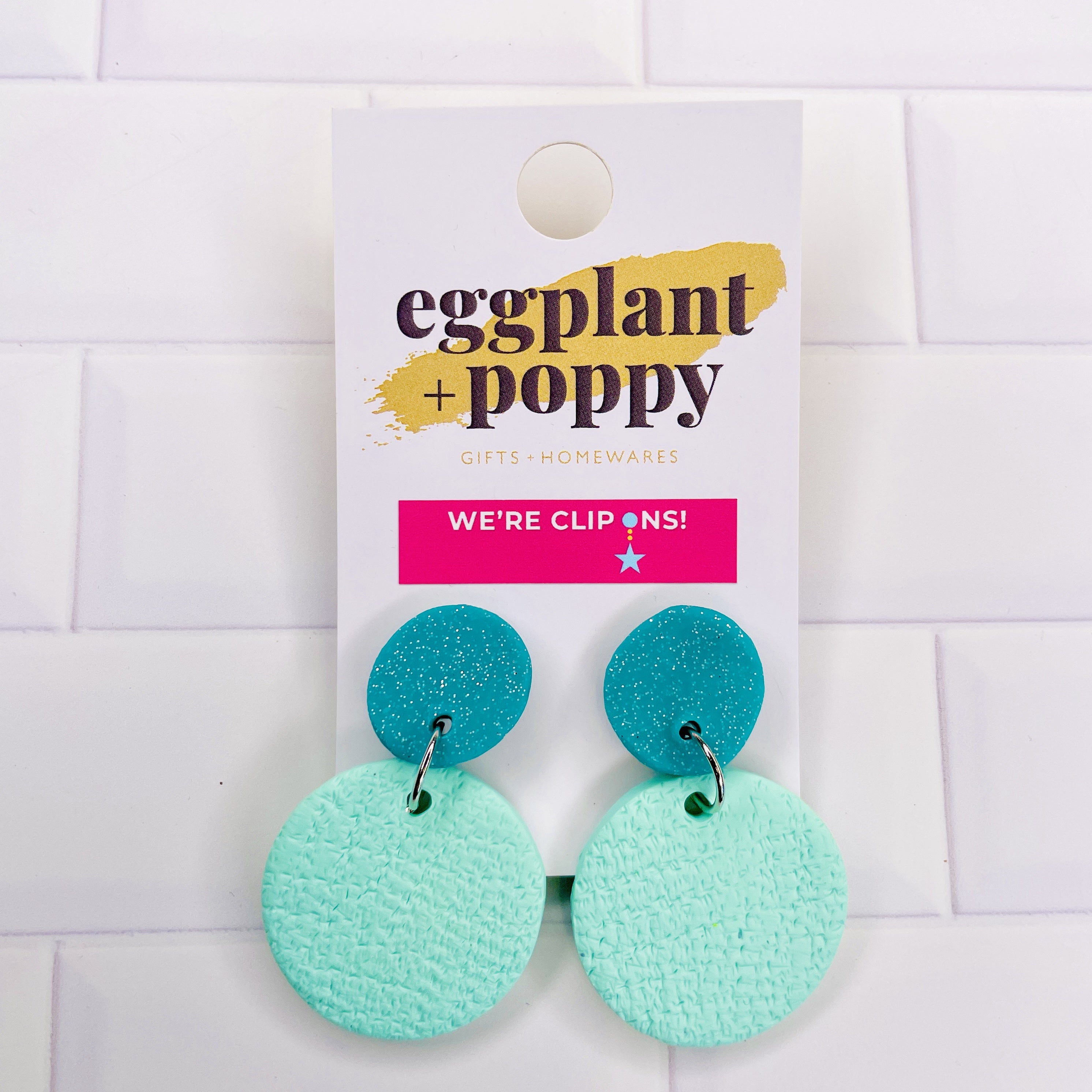 Clip On Earrings - Teal Temptations