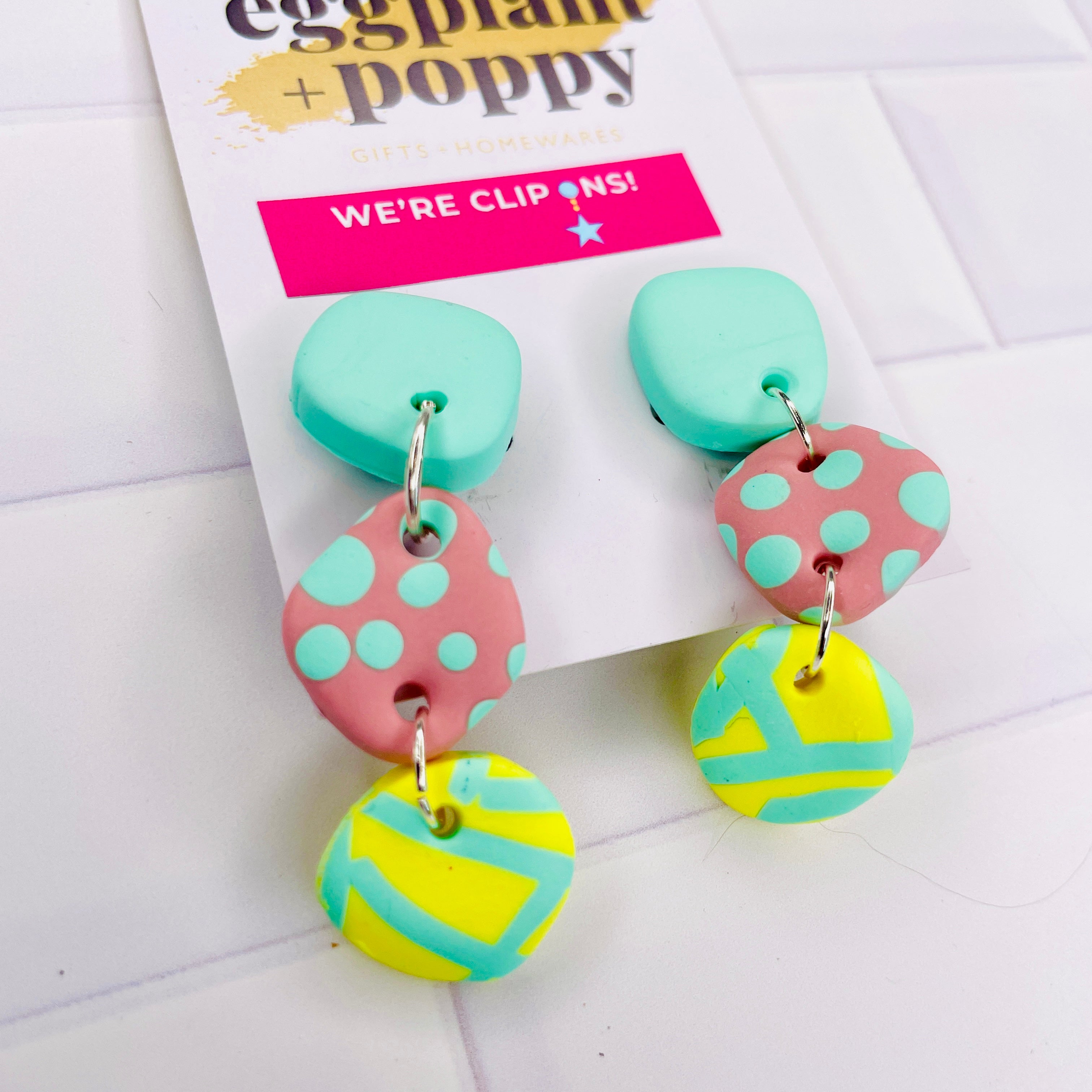 Clip On Earrings - Lolli Drop