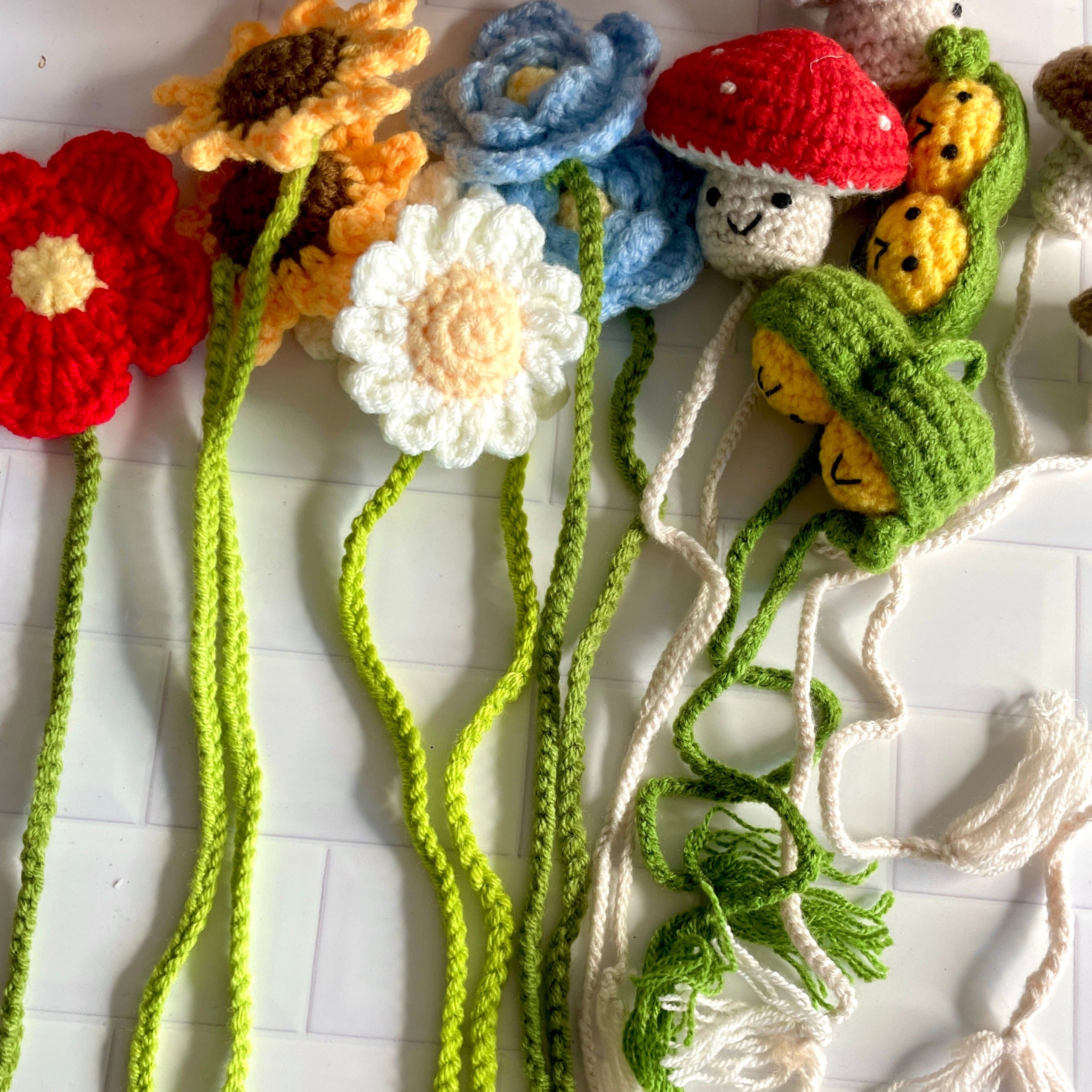 Crochet Bookmark - Sunflower
