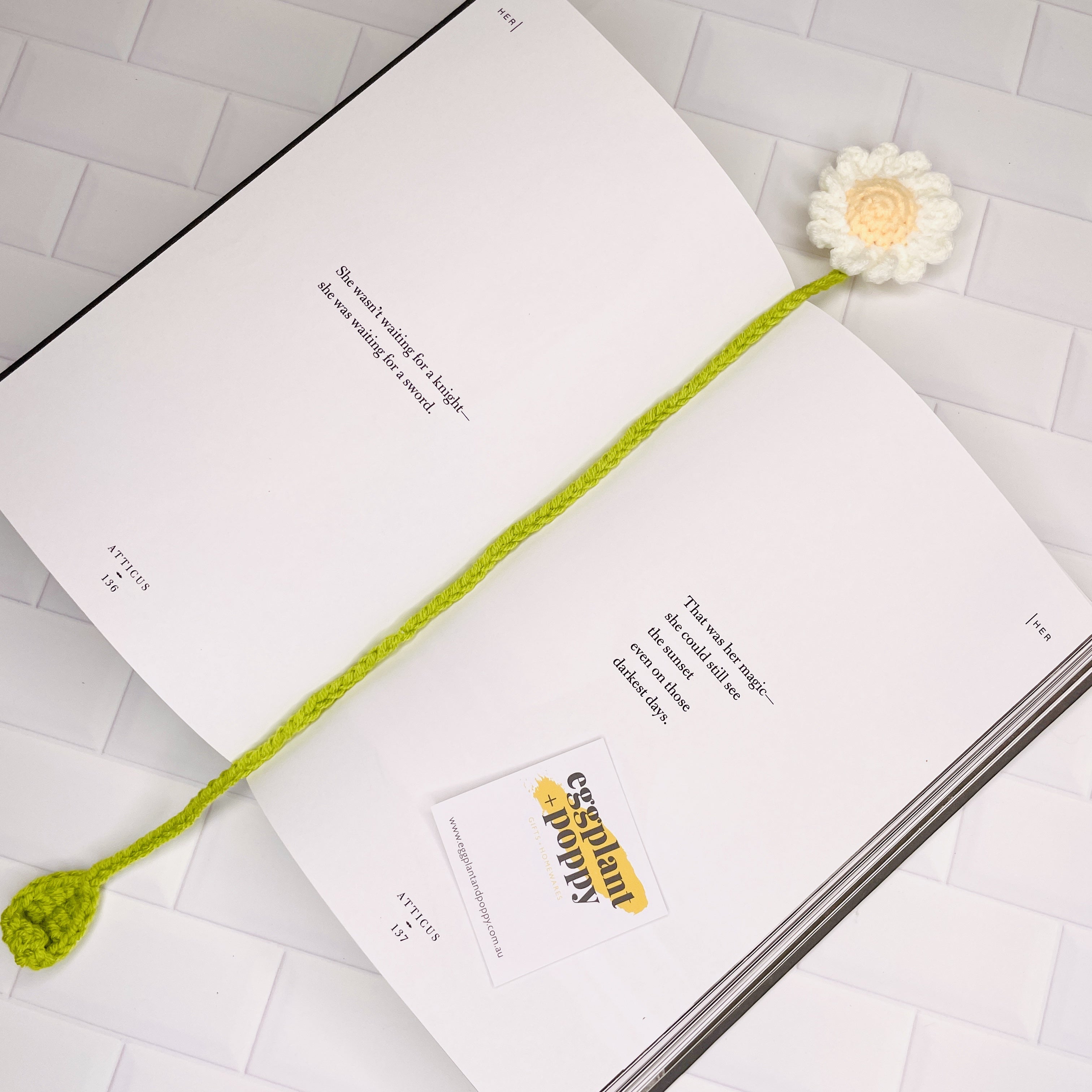 Crochet Bookmark - Daisy