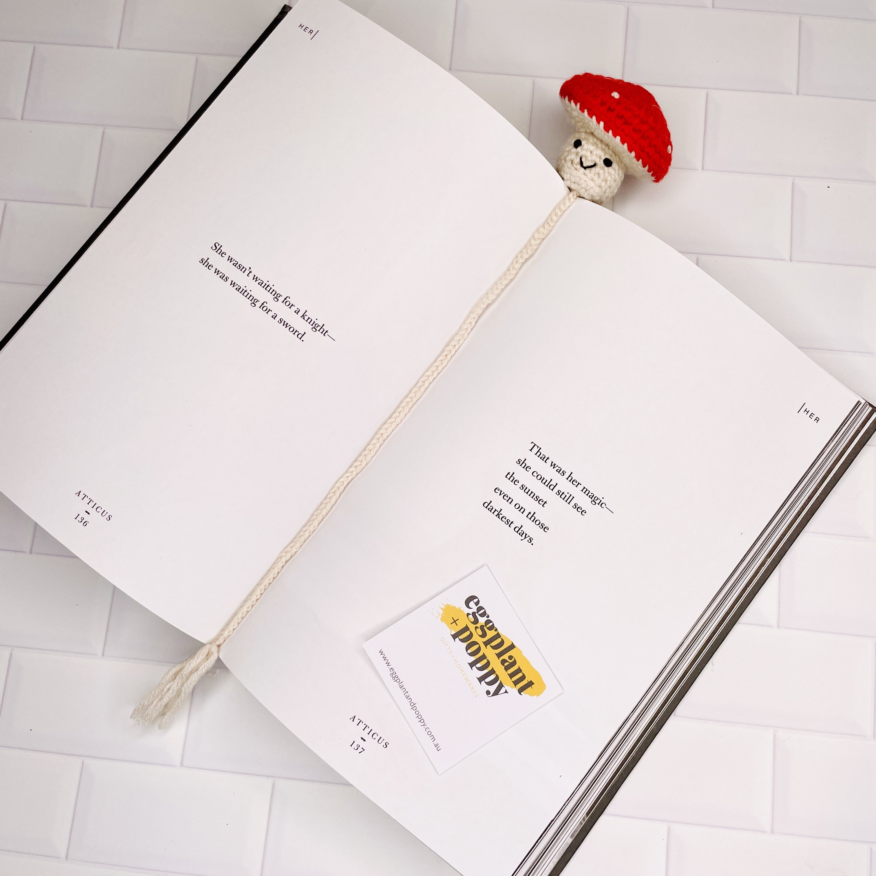 Crochet Bookmark - Red Toadstool